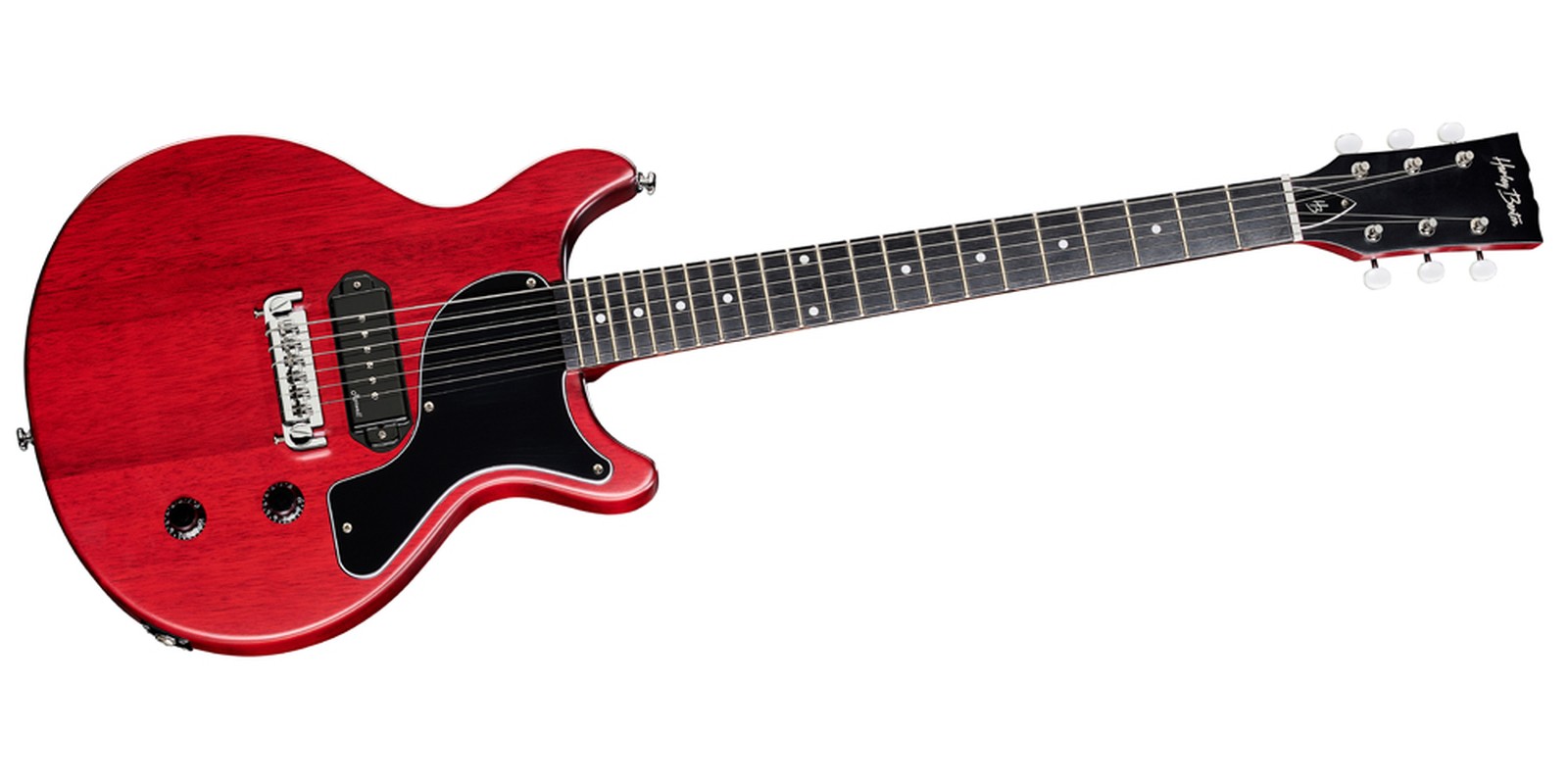 Harley Benton DC-Junior FAT Faded Cherry