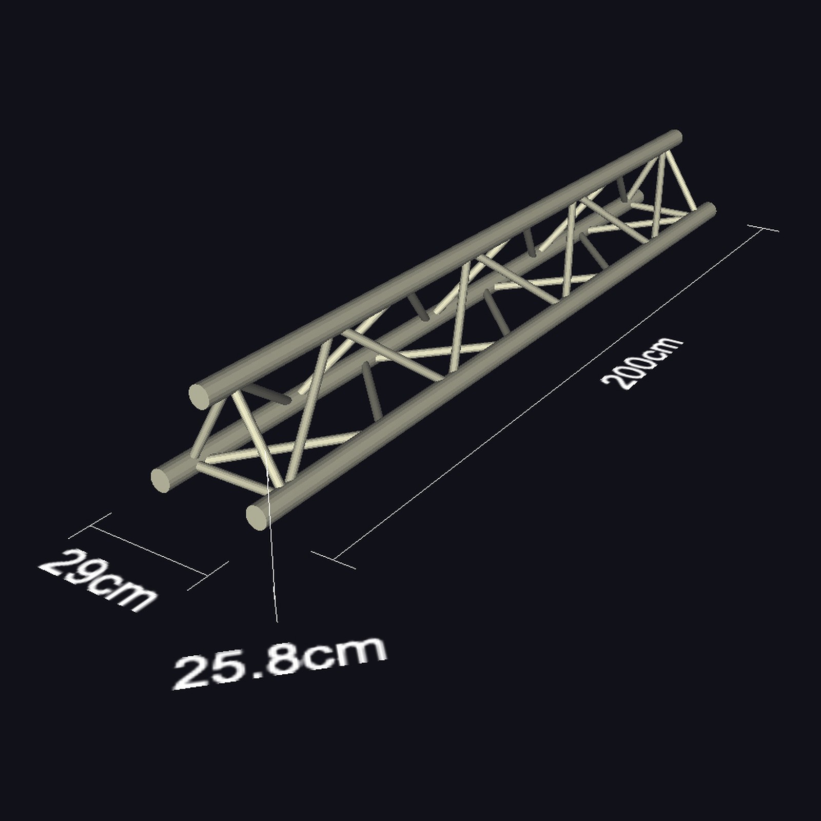 Global Truss F33200-B Truss 2.0m Black