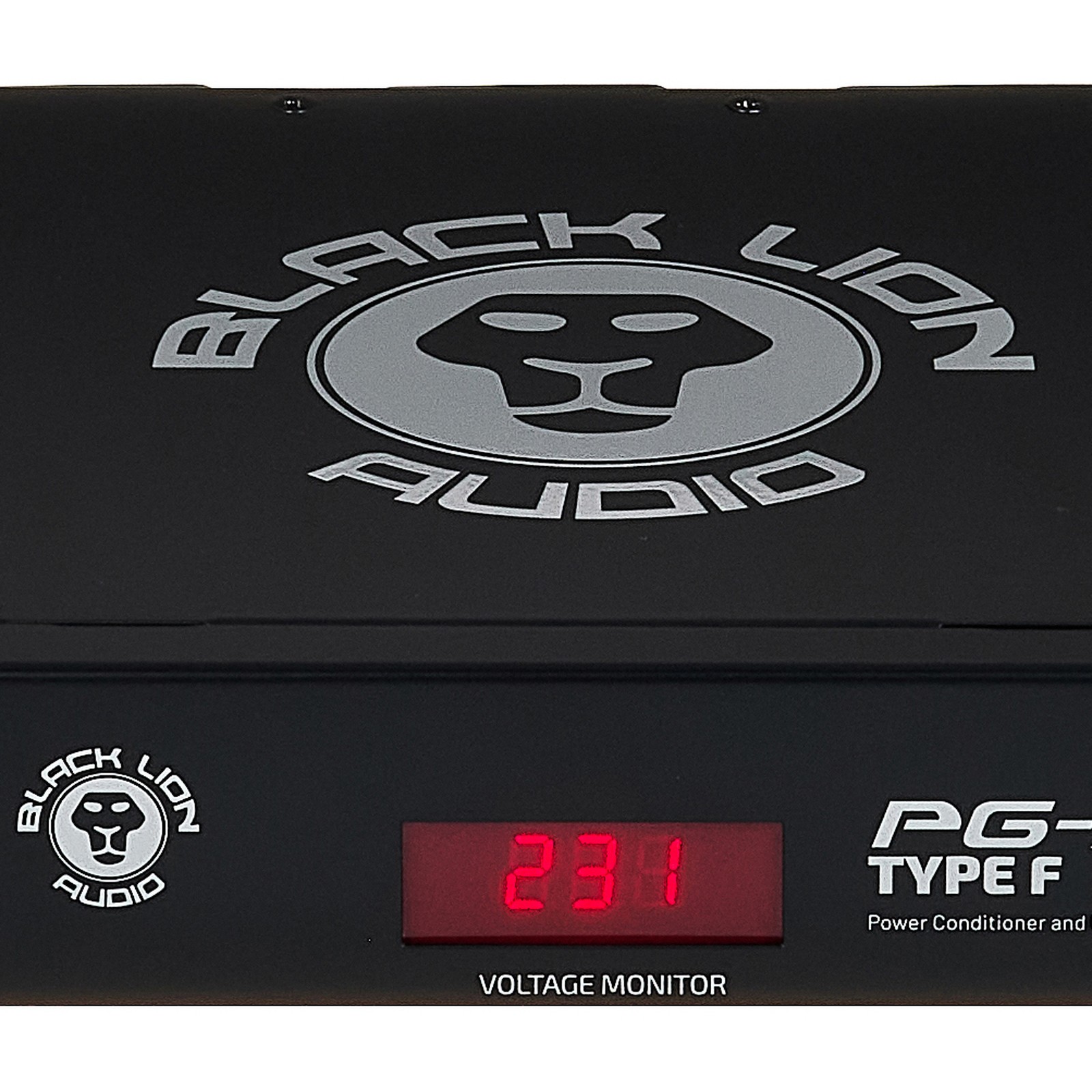 Display und Oberseite des Black Lion Audio PG-XLM Type F Power Conditioners 