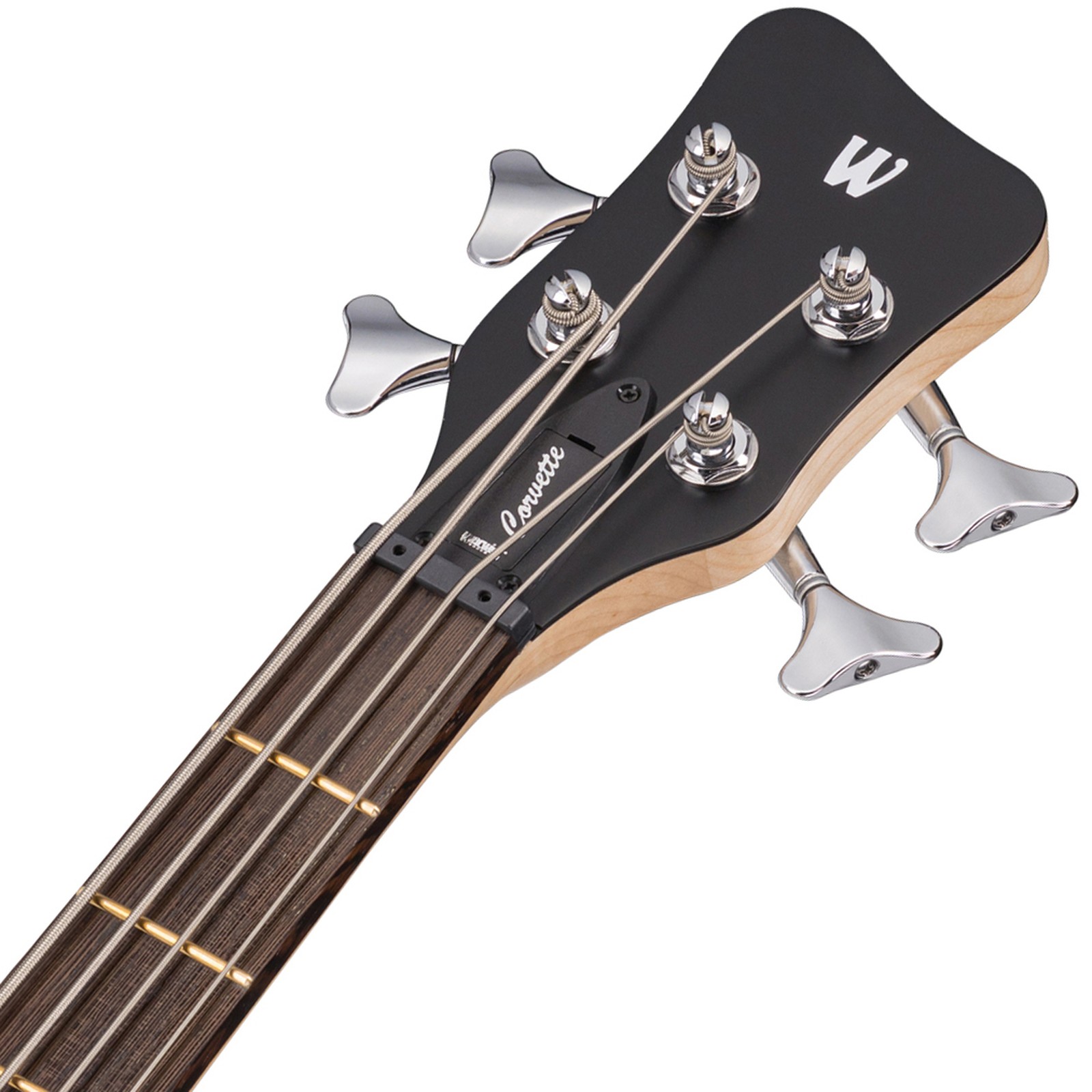 Headstock, Warwick RockBass Corvette Basic 4 Medium Scale Black