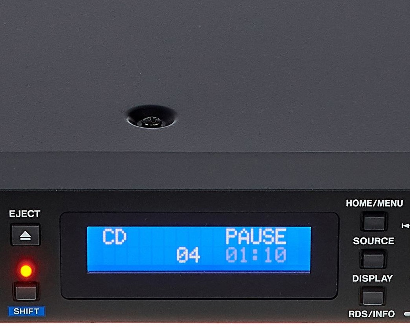 Display on the Tascam CD-400U DAB CD/SD/USB media player with radio and Bluetooth receiver