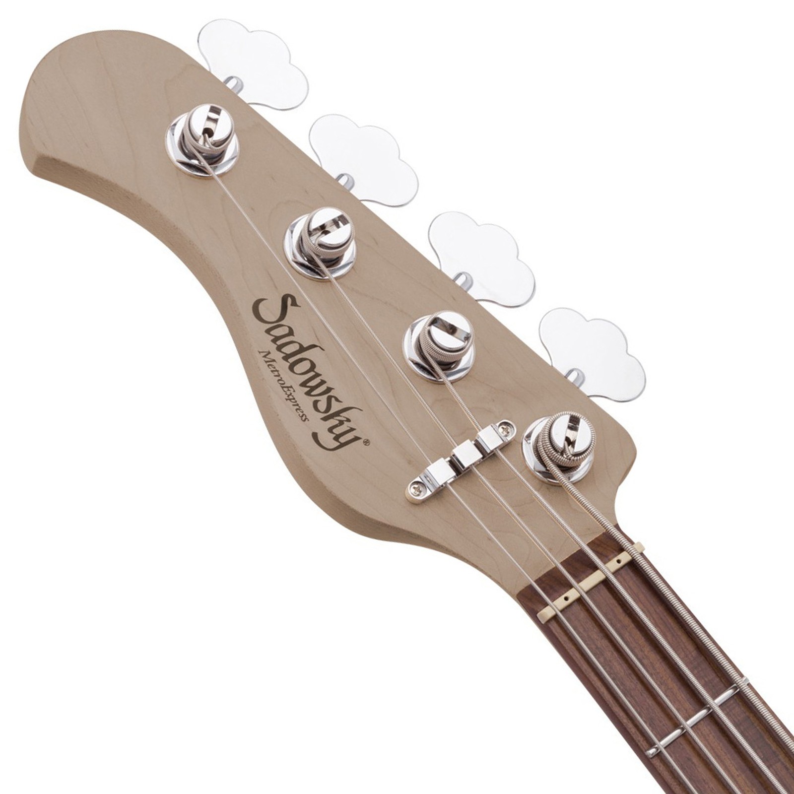 Headstock, Sadowsky MetroExpress 21 Vintage JJ4 Morado Black Left-Handed, electric bass guitar