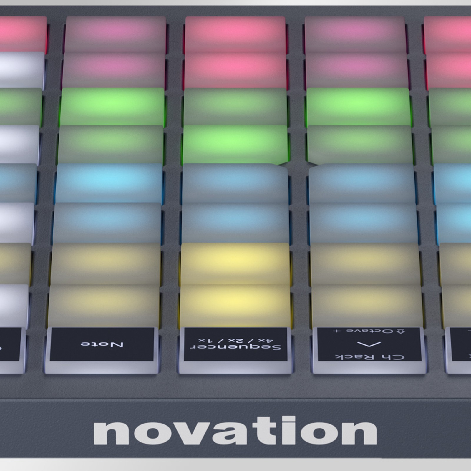 Ansicht des Novation FLpad Mini von hinten