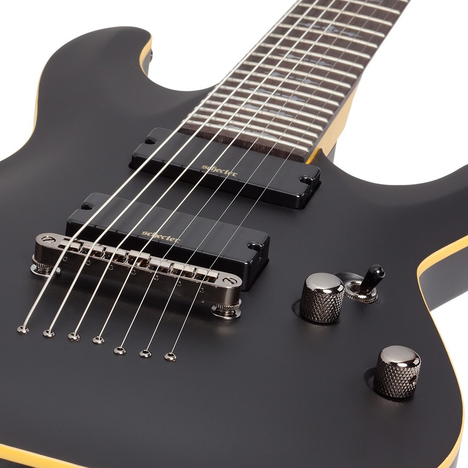 Schecter Demon-7 Satin Black mit aktiven Humbucker Pickups