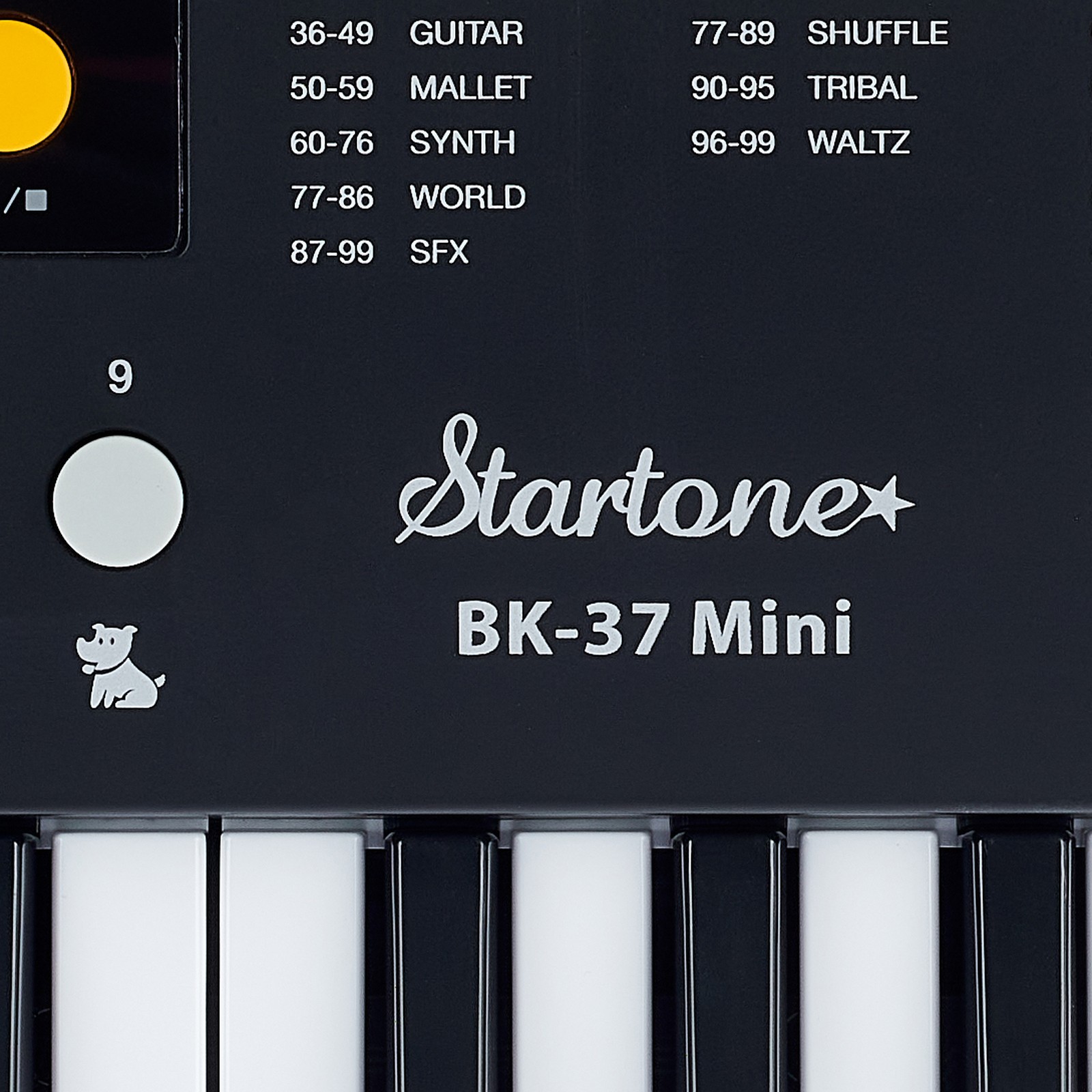 Startone Logo am BK-37 Mini Keyboard in Schwarz