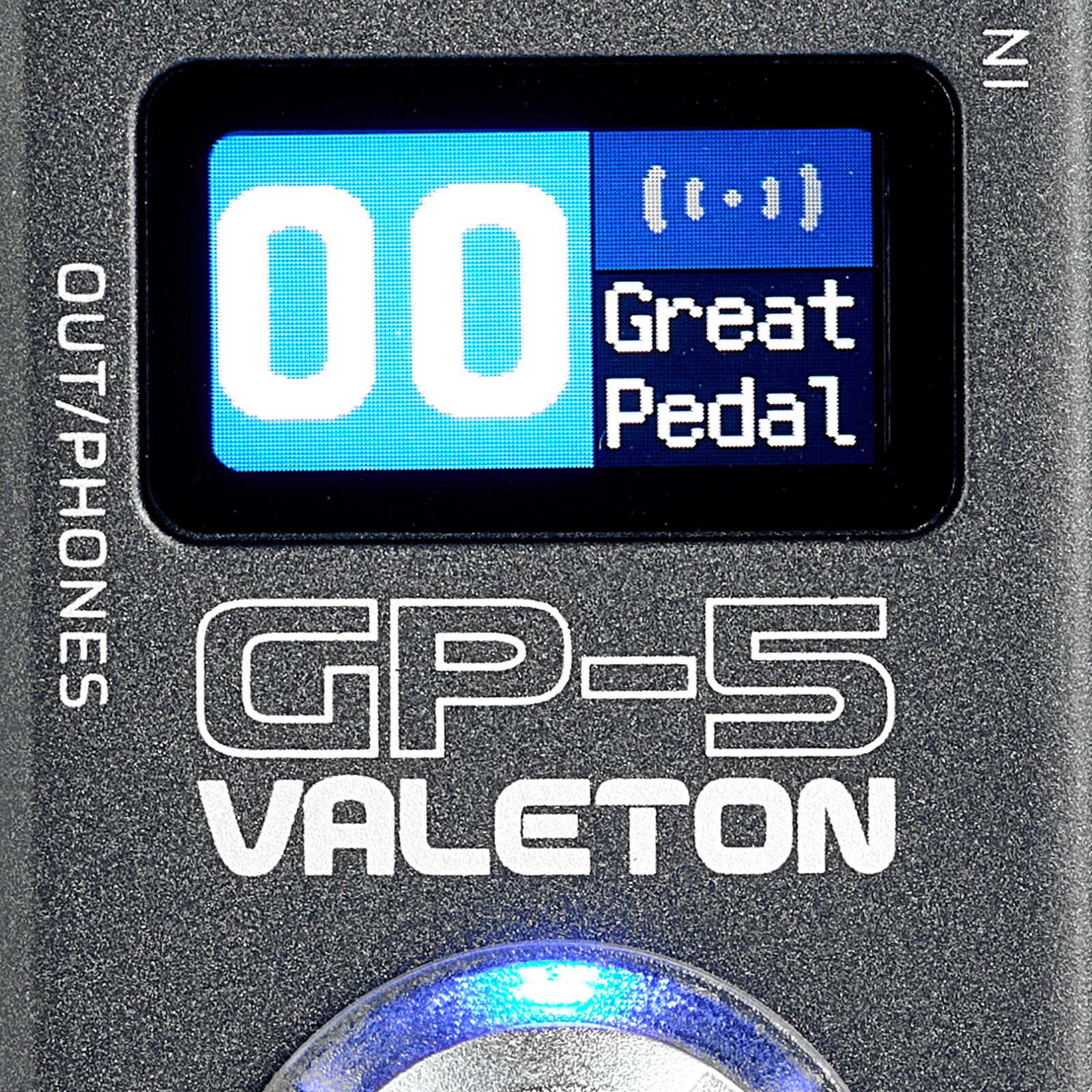 Display am Valeton GP-5 Multieffektpedal für E-Gitarre