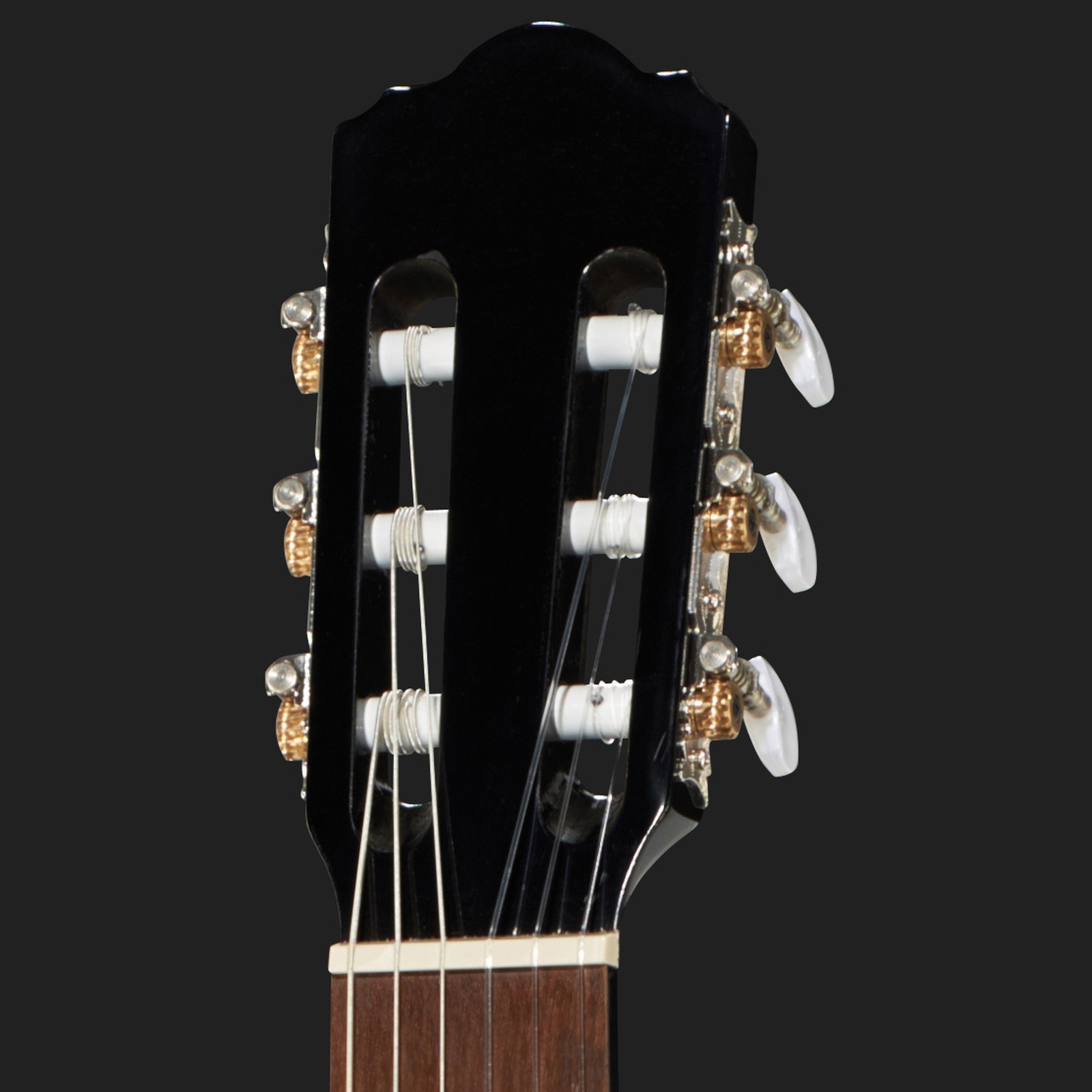 Thomann Classic 4/4 Guitar Black Konzertgitarre, Kopfplatte