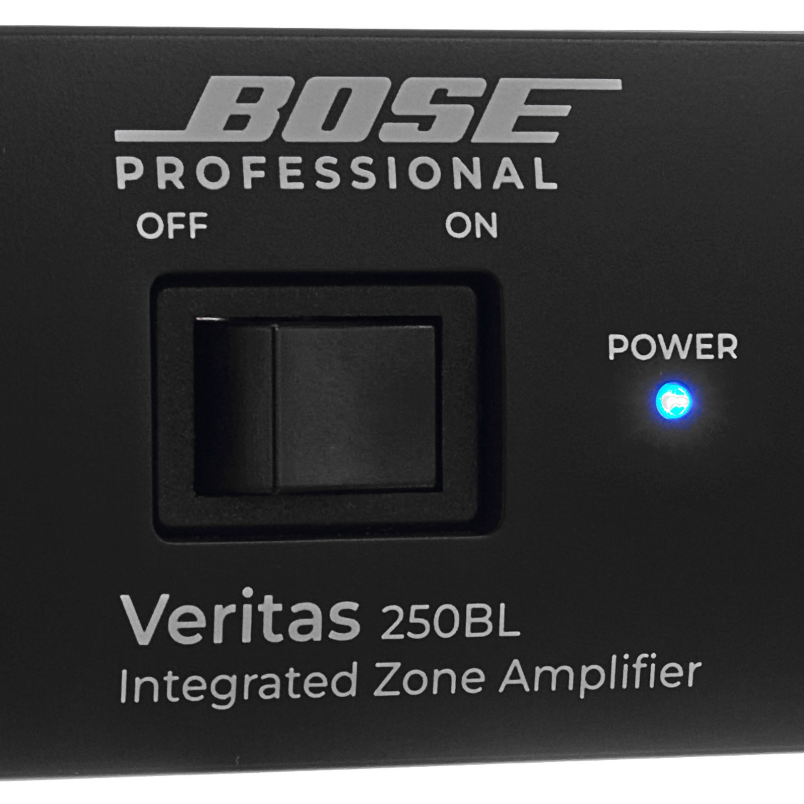 Panneau avant de l'amplificateur de puissance Bluetooth Bose Professional Veritas 250BL