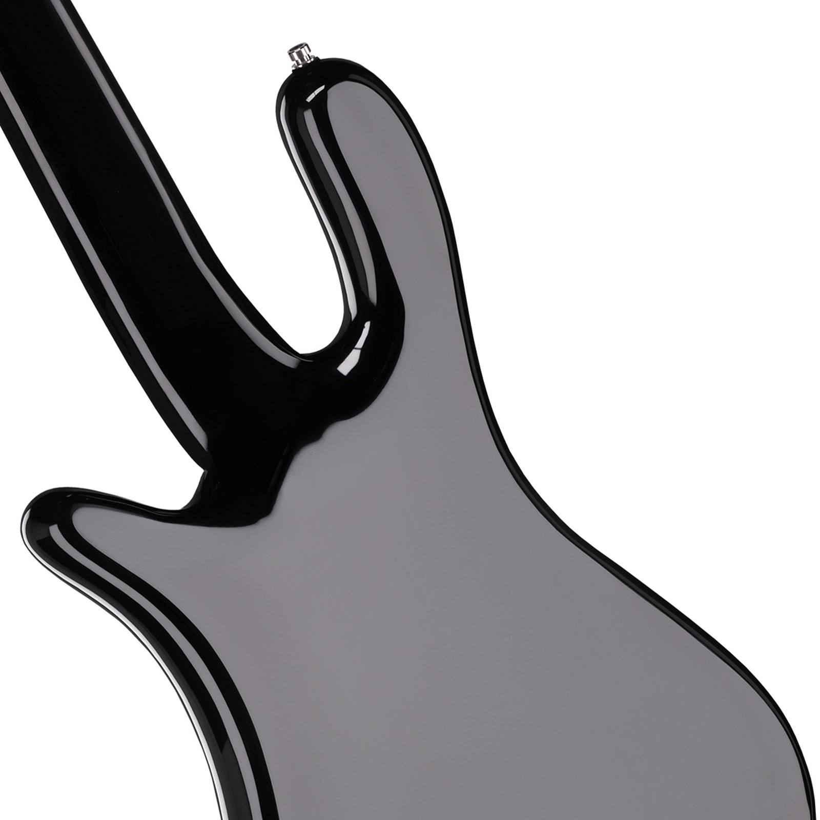 Rear view, Warwick RockBass Streamer Neckthru I 5 Fretless Black, five-string electric bass