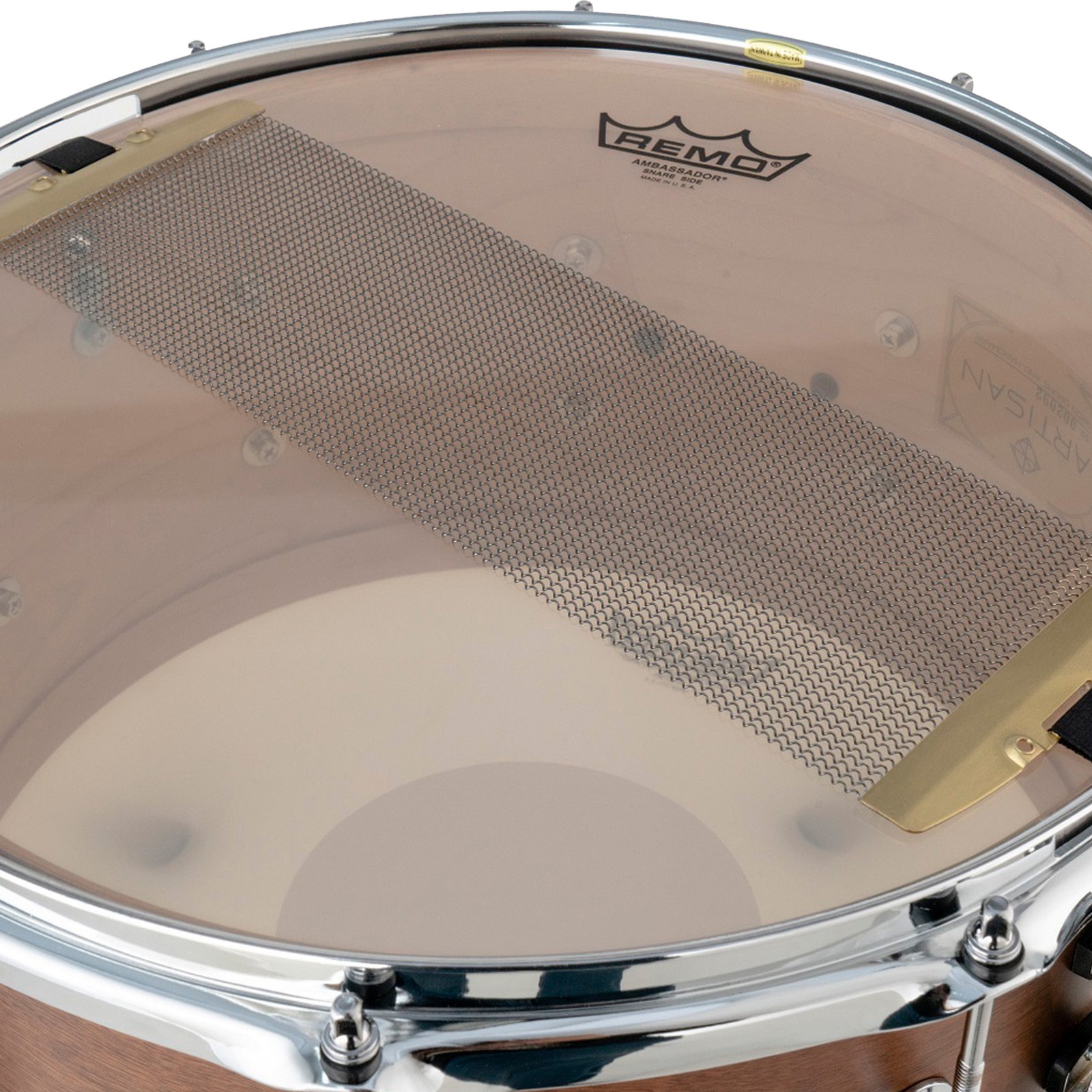 Resonanzfell und Snareteppich der Dixon 14"x08" Gregg Bissonette Signature Snare