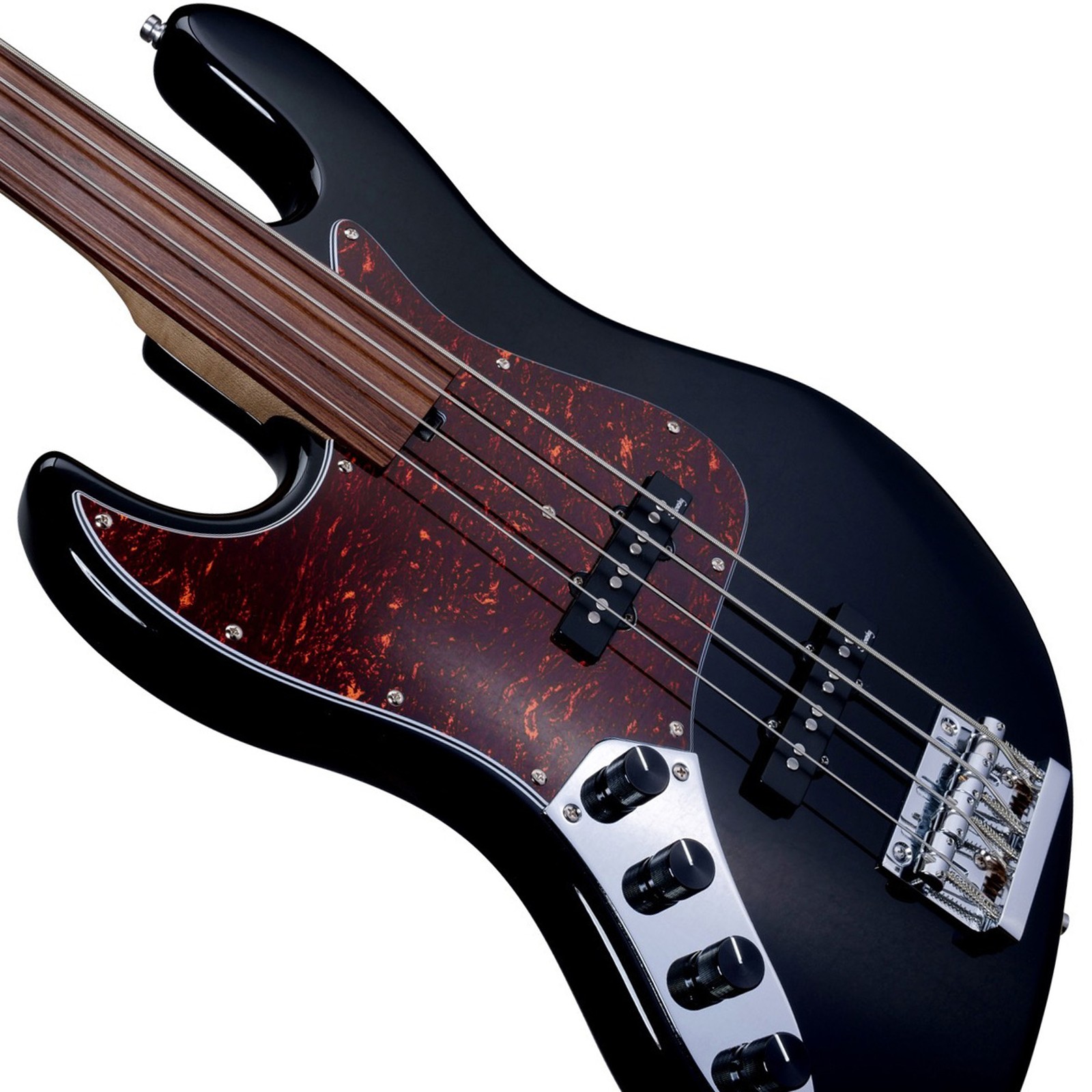 Pickups, Sadowsky MetroExpress 21 Vintage JJ 4 Fretless Black Left-Handed, fretless bass guitar