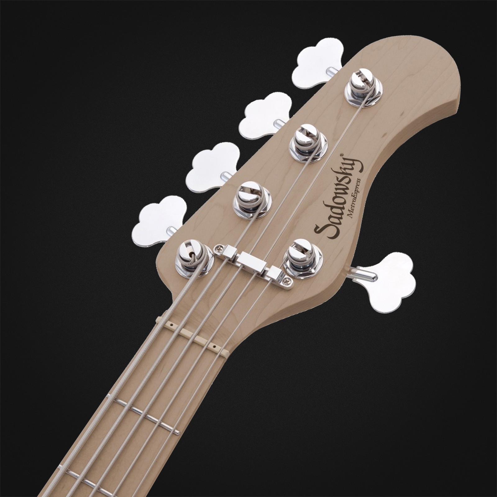 Sadowsky MetroExpress 21 Vintage JJ5 RM Tobacco Sunburst, five-string bass guitar, headstock