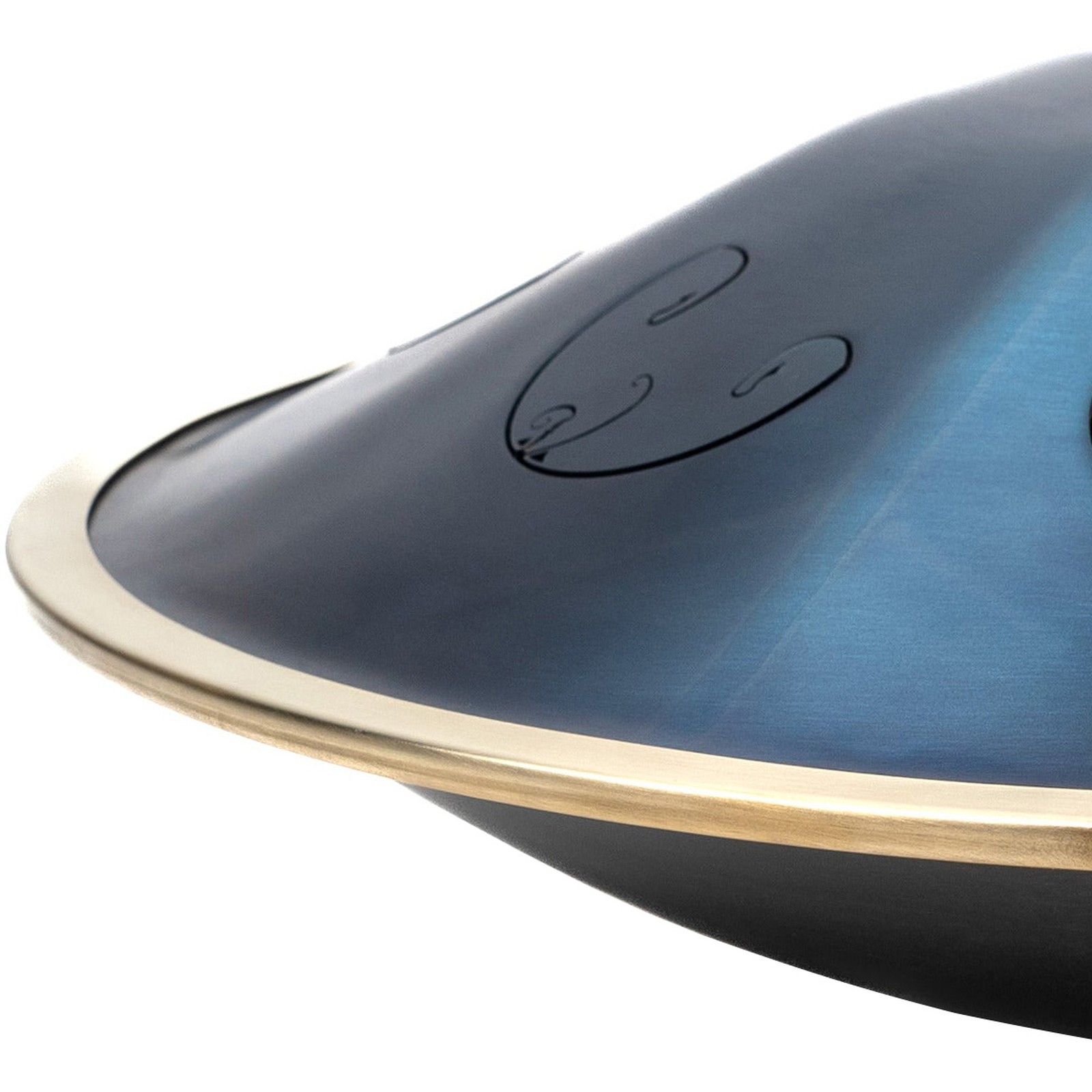 Detailansicht der RAV Vast G Pygmy 432 Hz Zungentrommel in Handpan-Optik