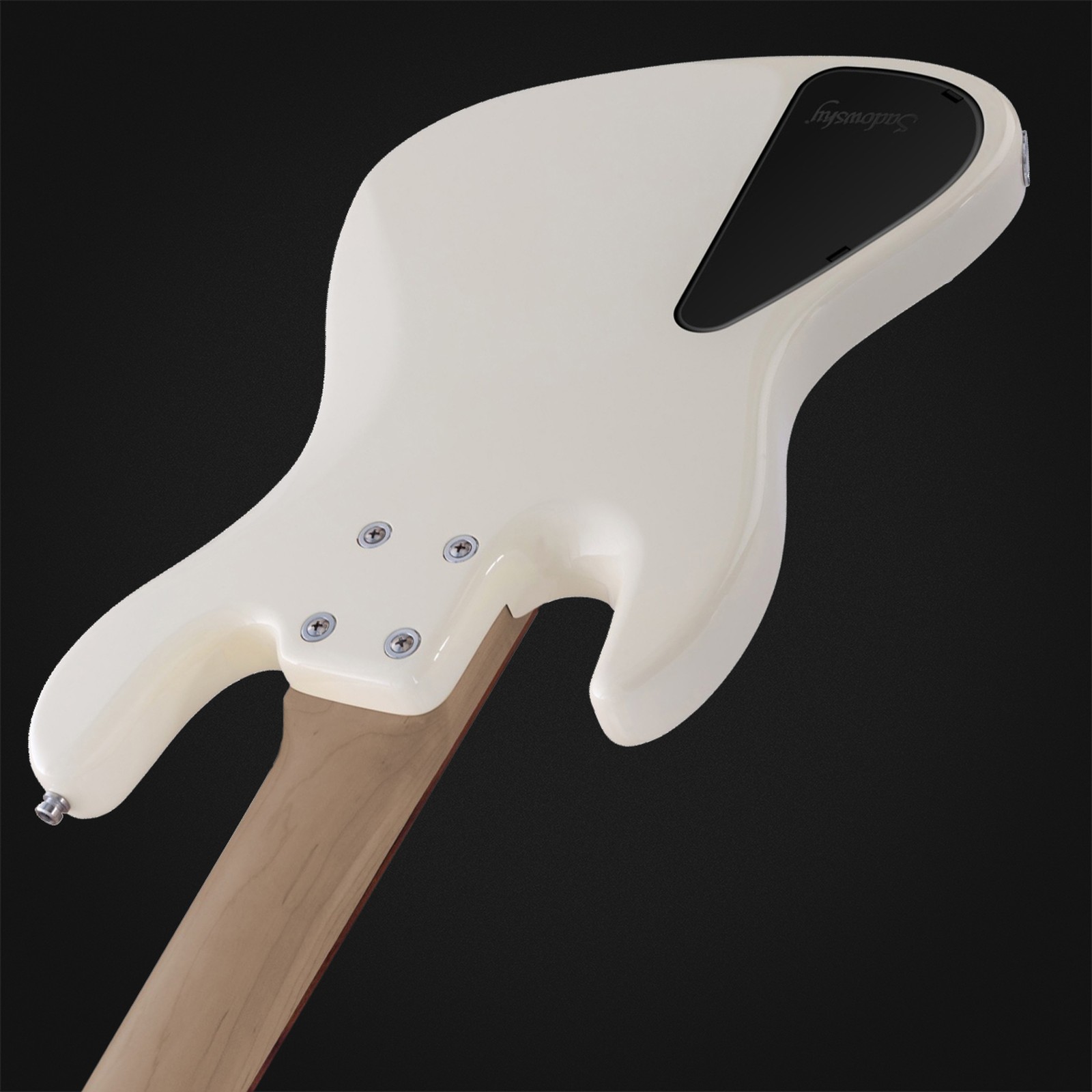 Rear view, Sadowsky MetroExpress 21 Vintage JJ5 Morado White, five-string bass