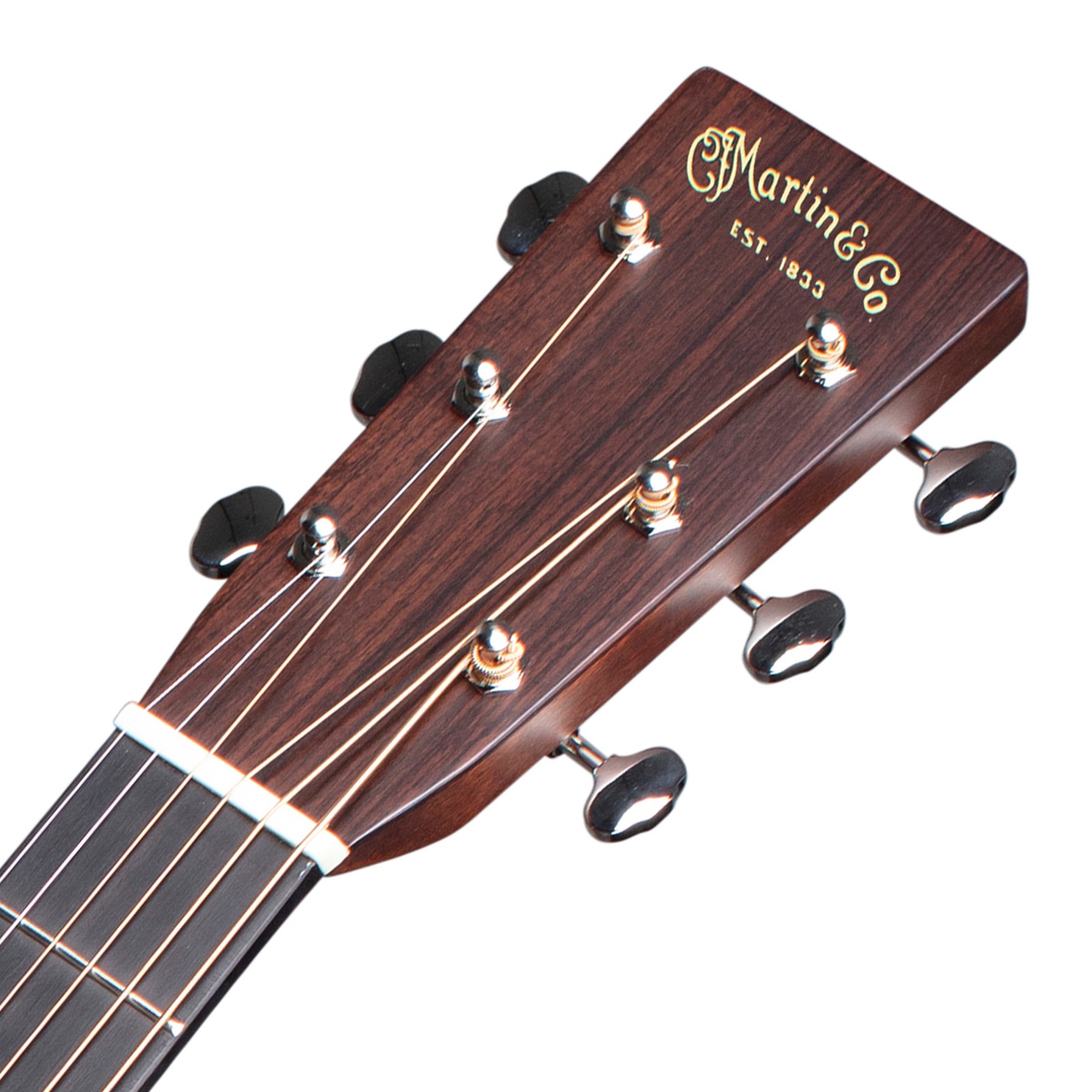 Kopfplatte der Martin Guitars HD28 Sunburst LH Westerngitarre