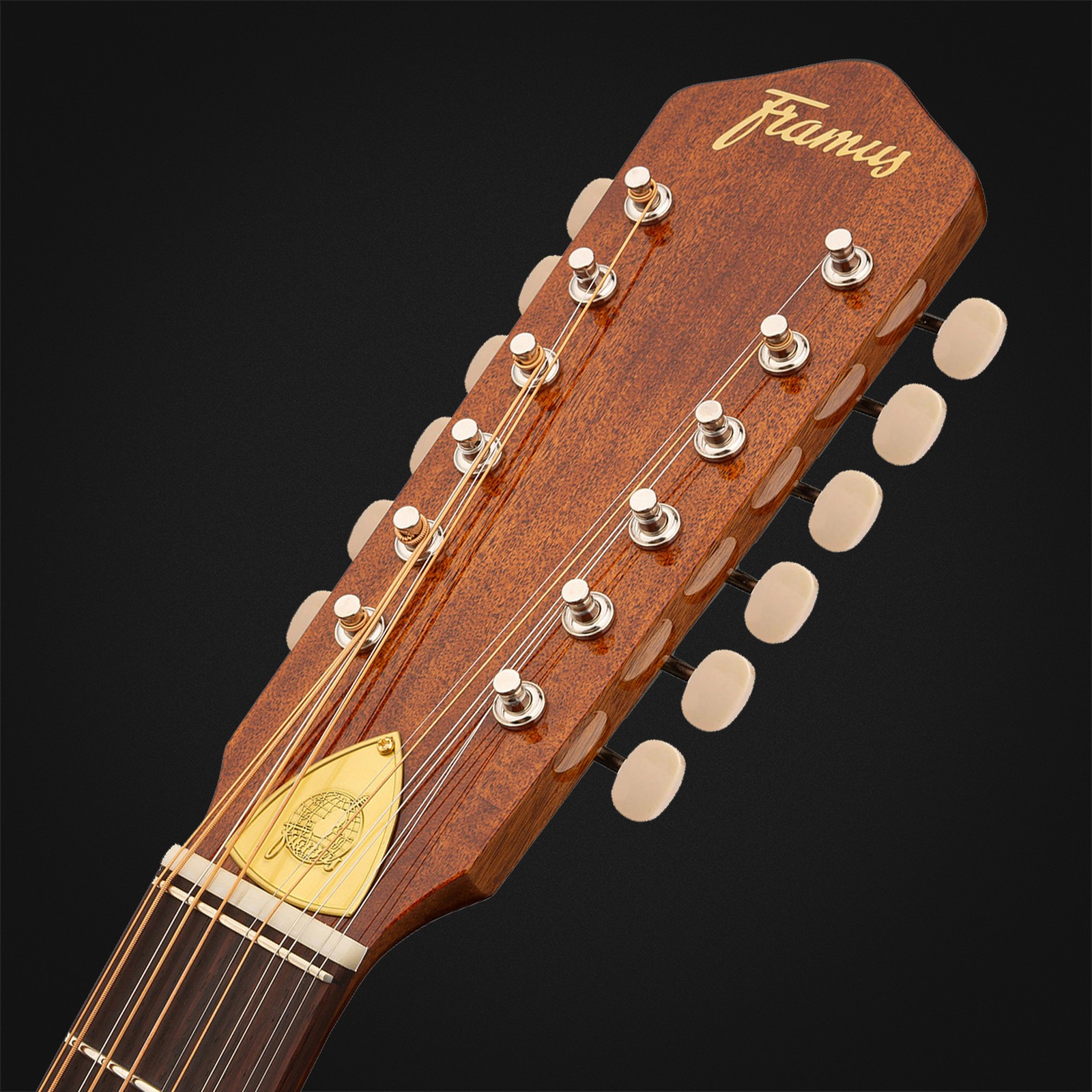 Kopfplatte der Framus Vintage Hootenanny 12 HP 12-Saiter Westerngitarre