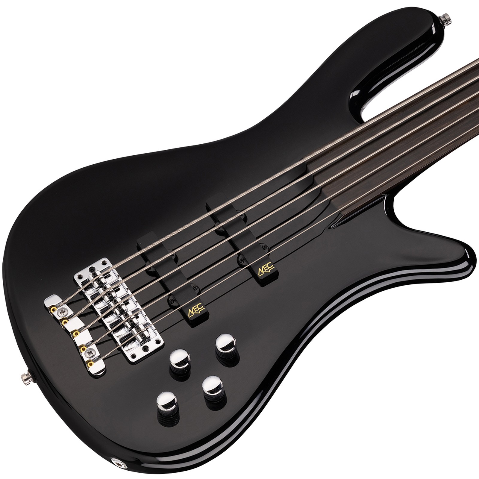 Top, Warwick RockBass Streamer Neckthru I 5 Fretless Black, five-string electric bass