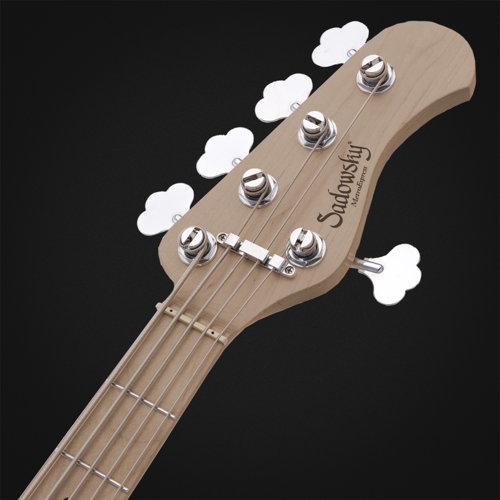 Sadowsky MetroExpress 21 Vintage JJ5 RM Sage Green, five-string bass guitar, headstock