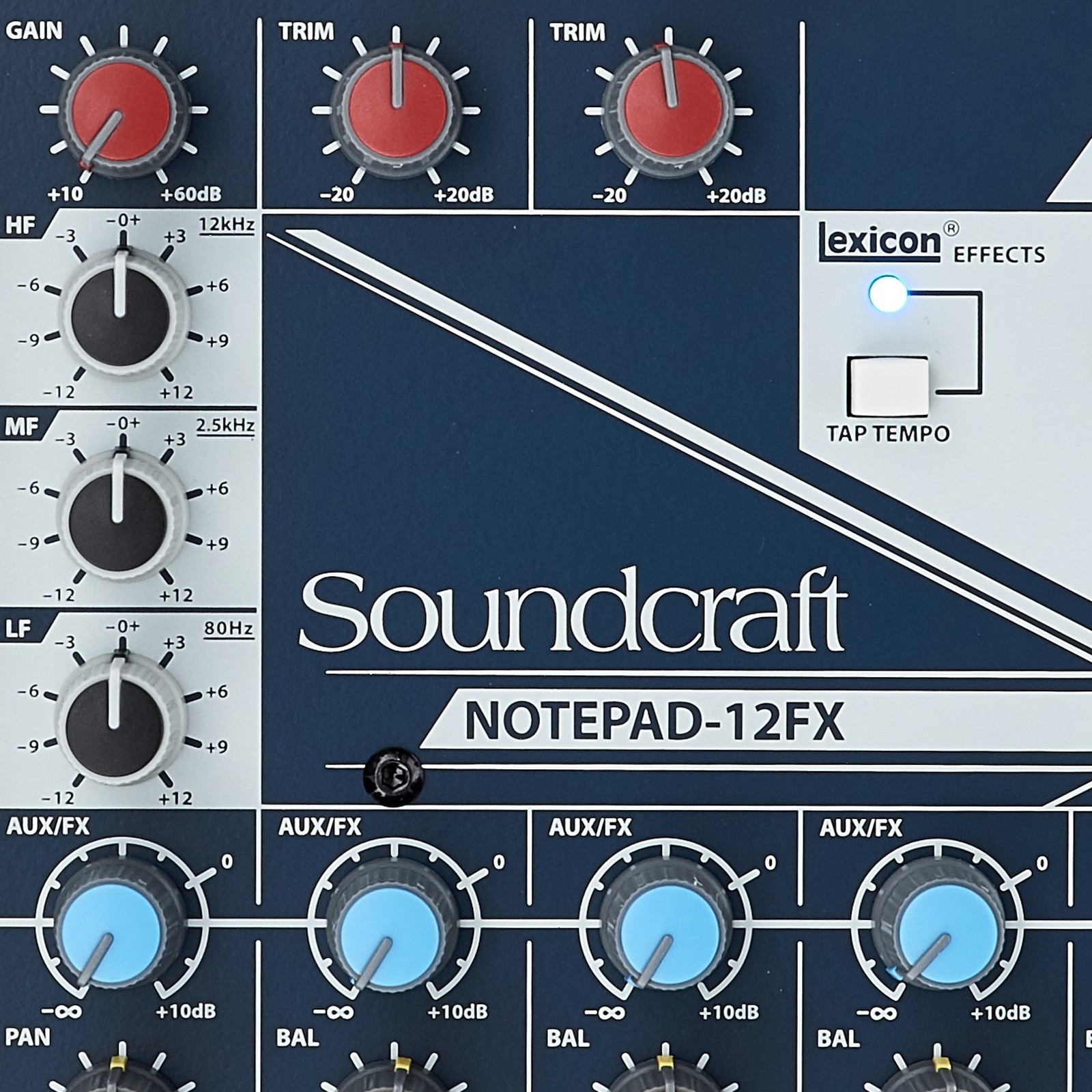 Controls and the Soundcraft logo