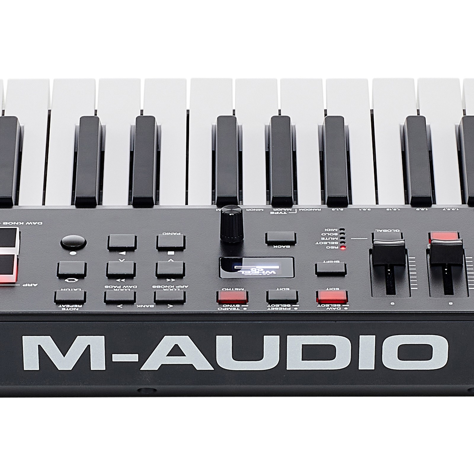 keys and faders on the M-Audio Oxygen Pro 49 