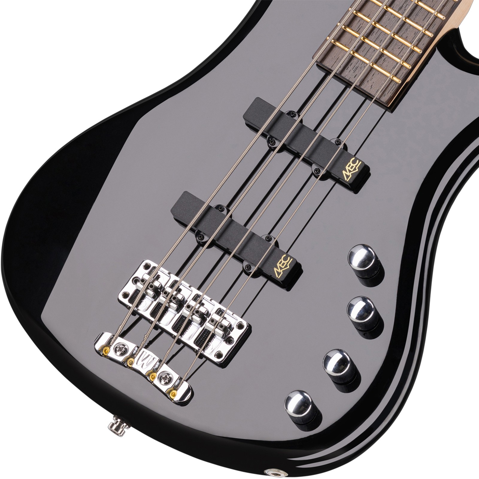 Pickups on the Warwick RockBass Corvette Basic 4 Medium Scale Black