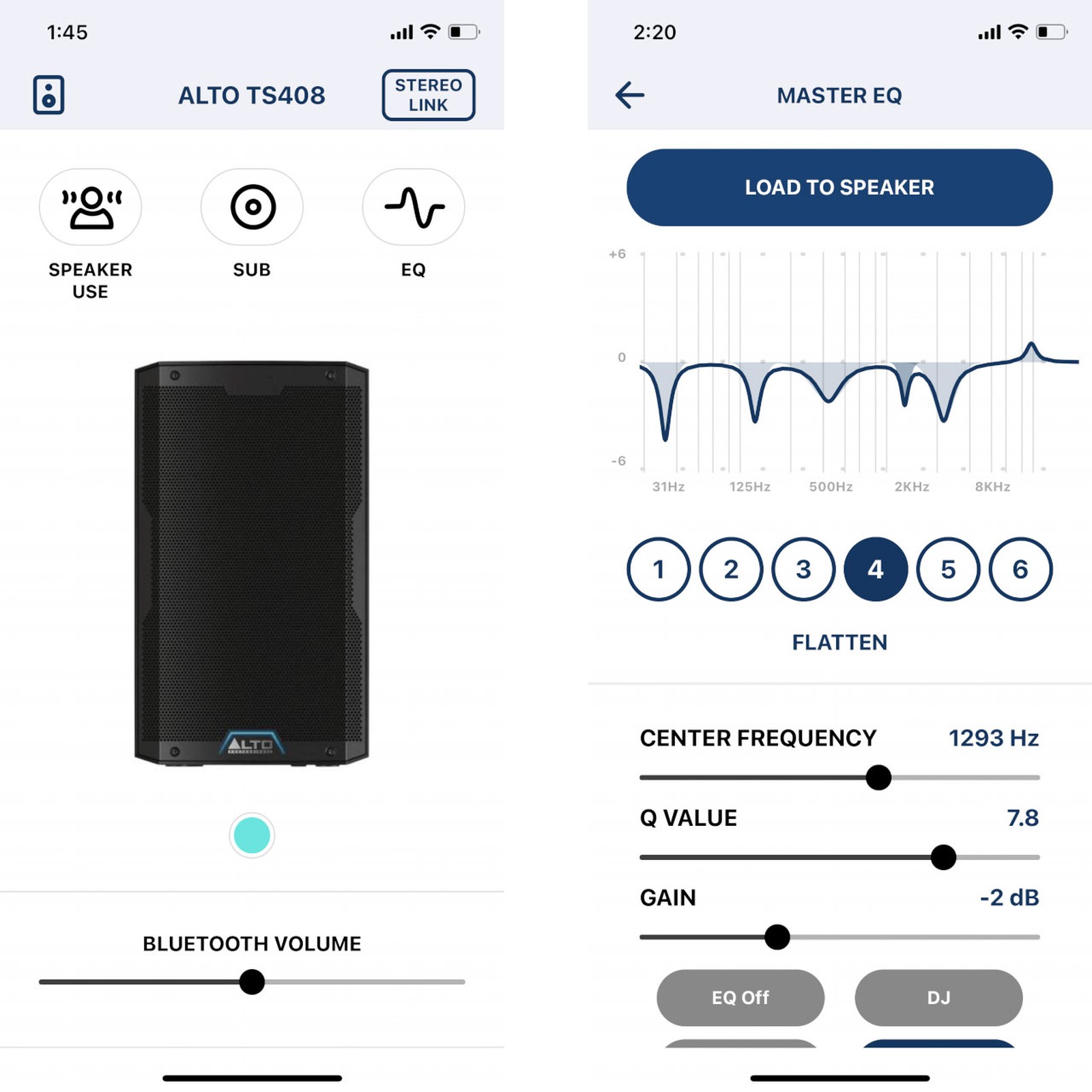 Images from the Alto app