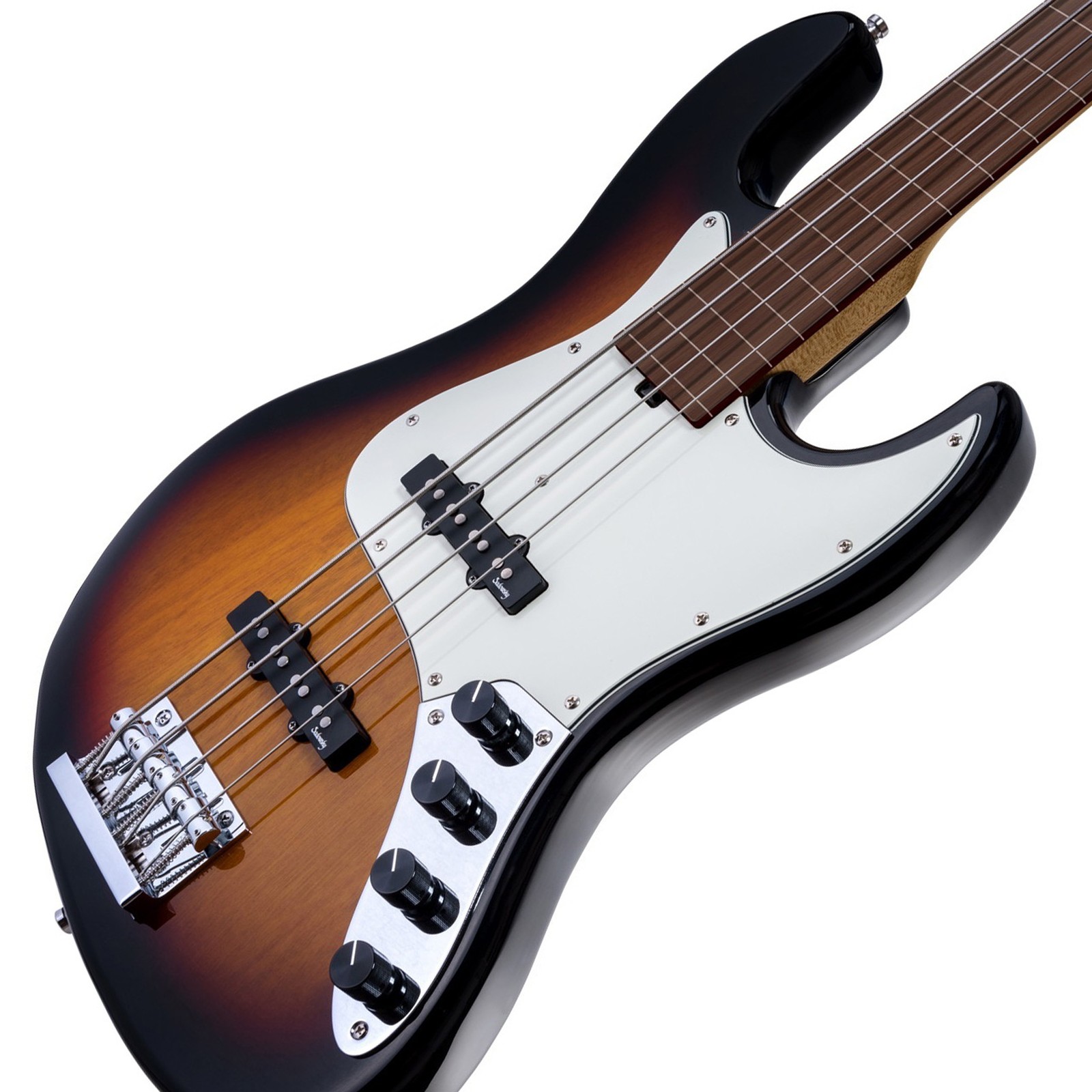 Pickups, Sadowsky MetroExpress 21 Vintage JJ 4 Fretless Tobacco Sunburst, fretless bass guitar
