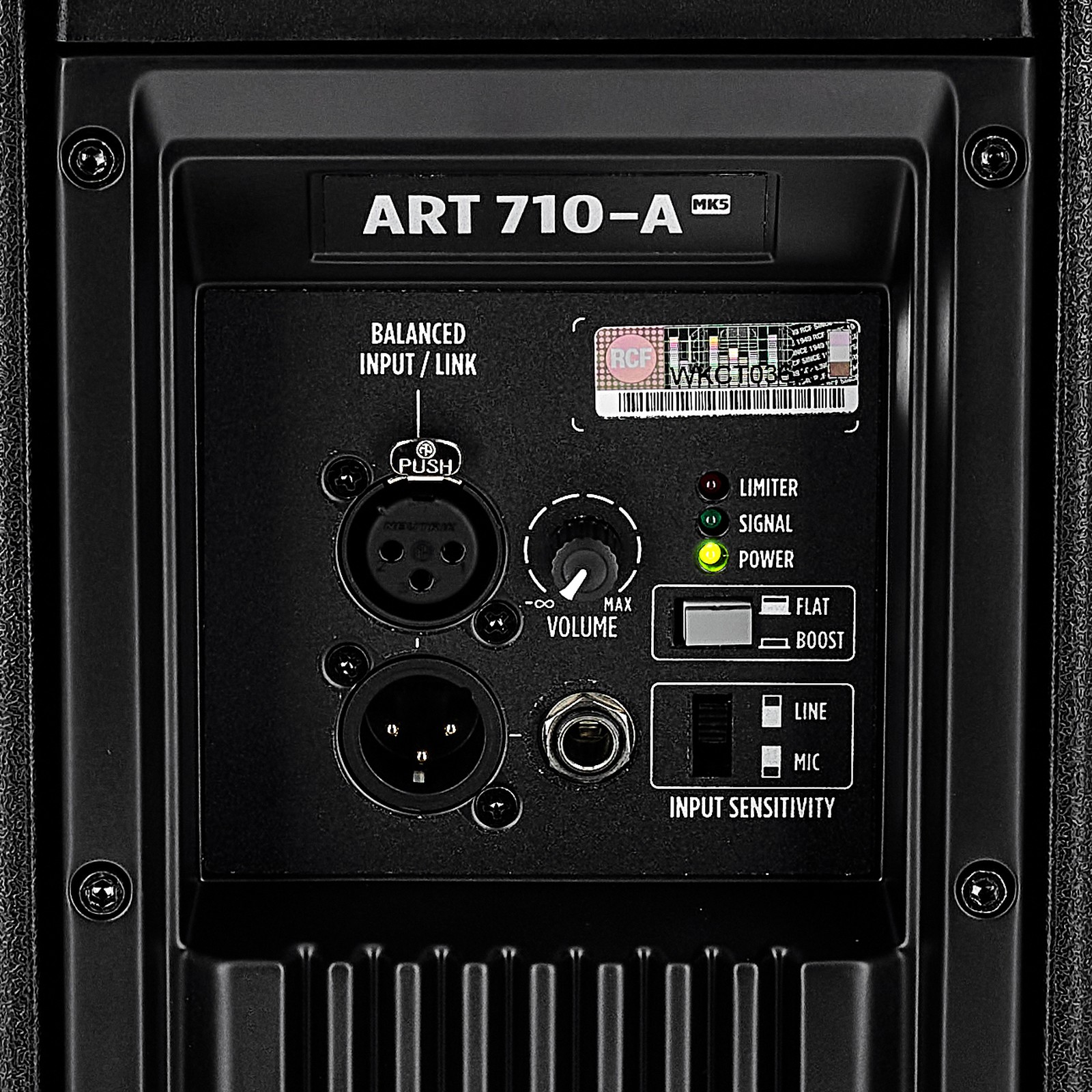 Bedienelemente des RCF ART 710-A MK V Lautsprechers