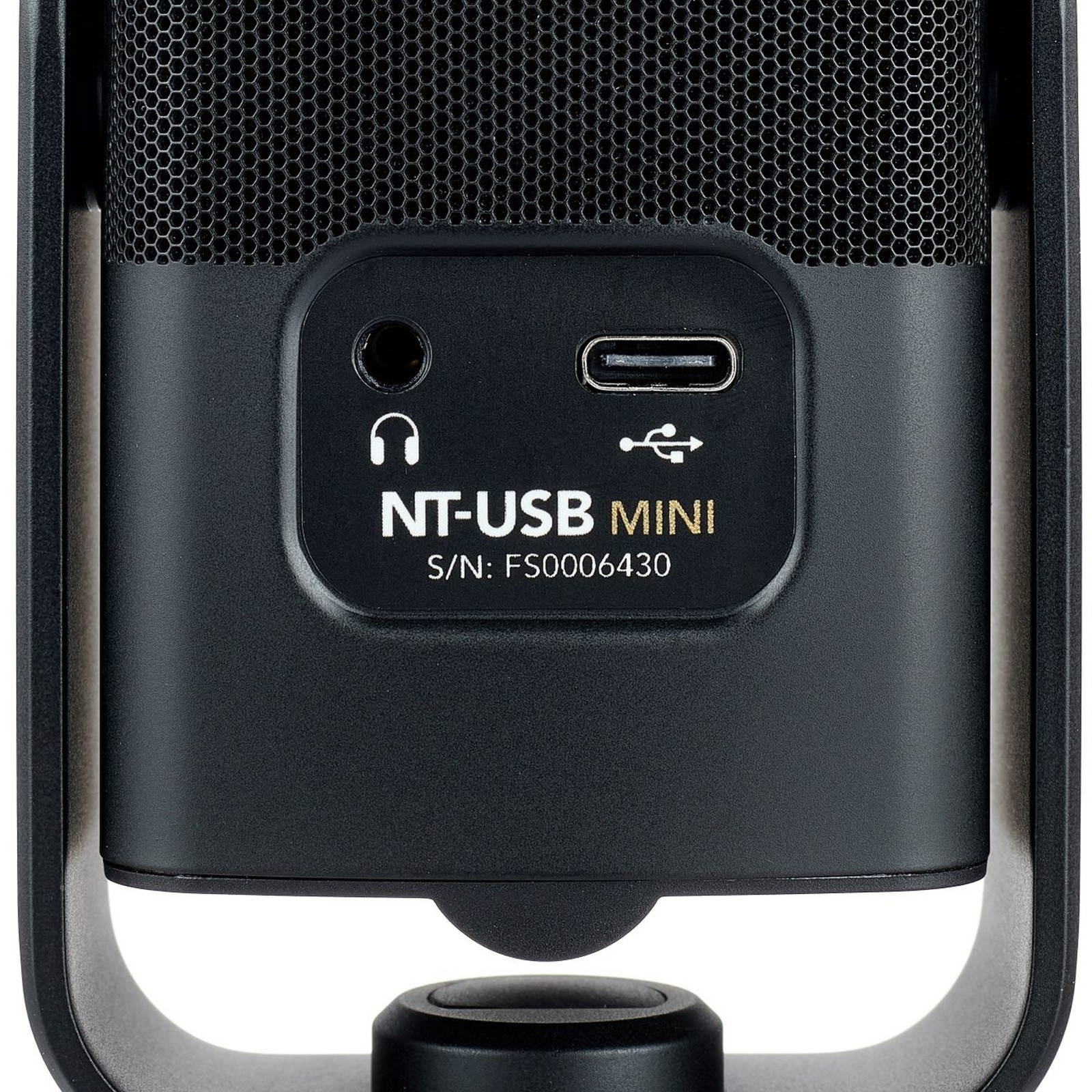 Closeup of the Rode NT-USB Mini Condenser Microphone