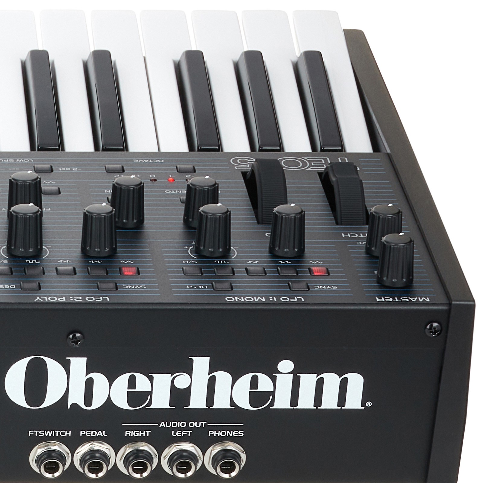 Anschlüsse des Oberheim TEO-5 Analogsynthesizers