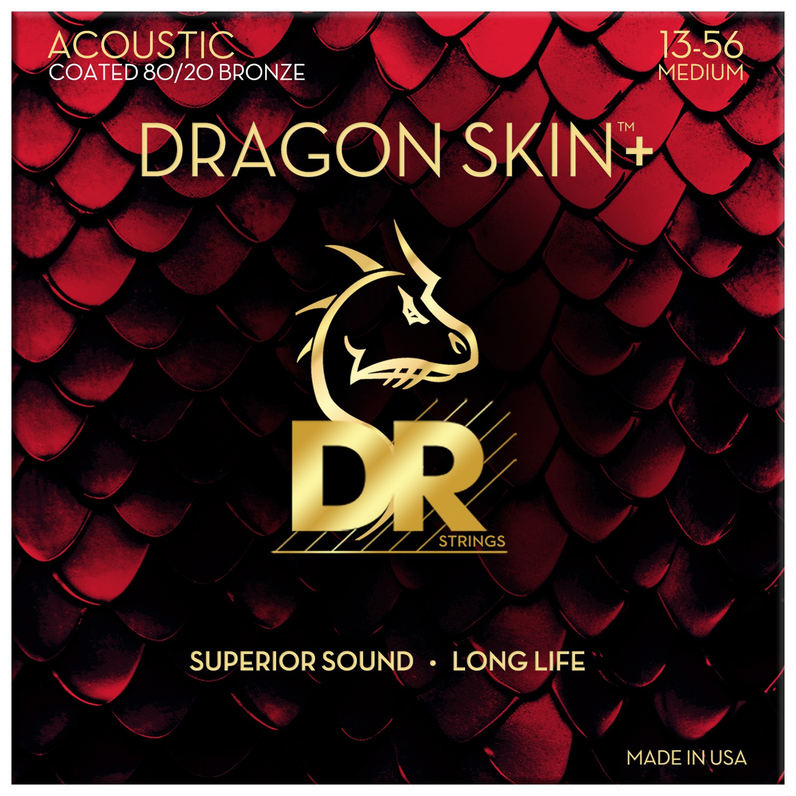 DR Strings Dragon Skin+ DA8-13 Coated