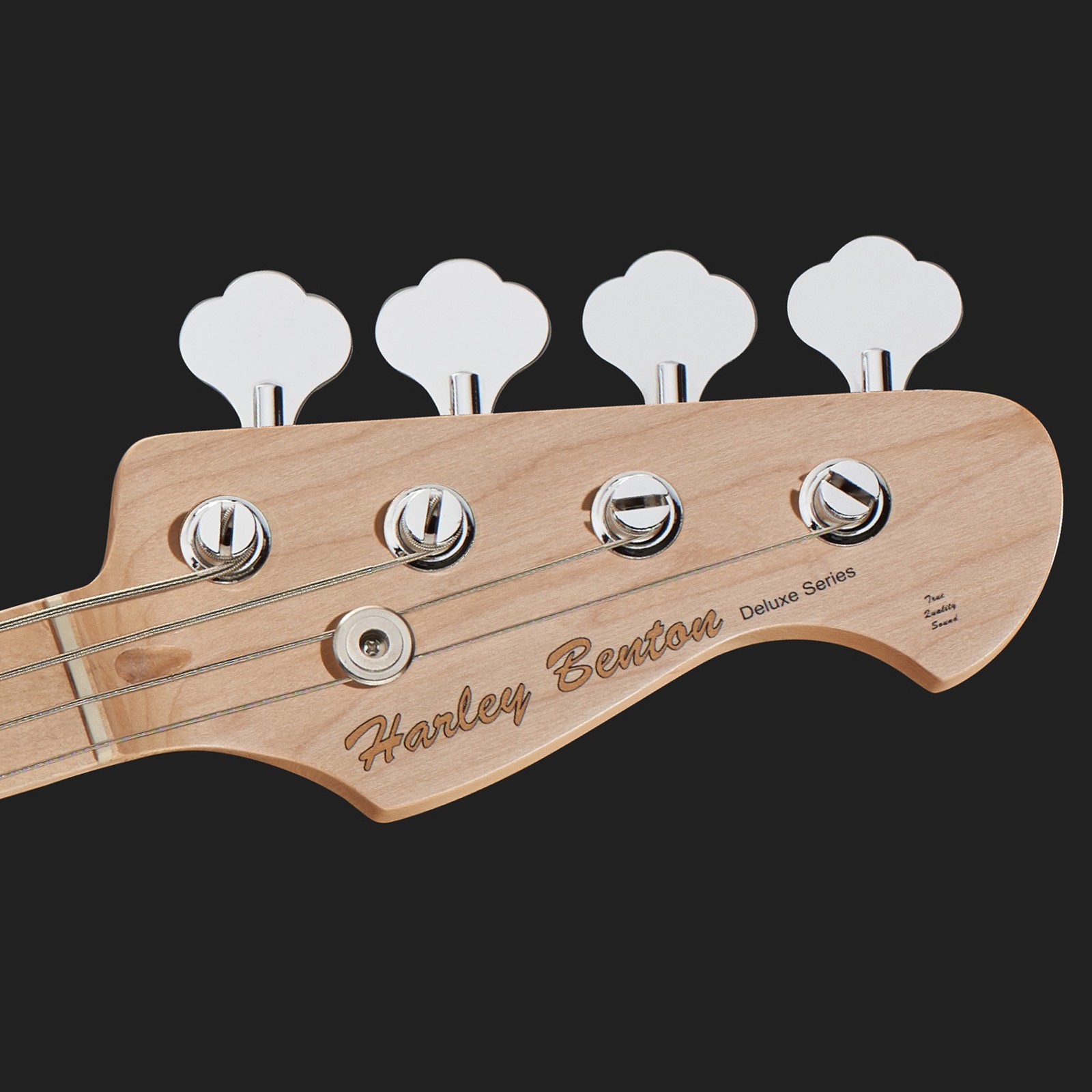 Kopfplatte des Harley Benton MM-84A SB Deluxe Series E-Bass