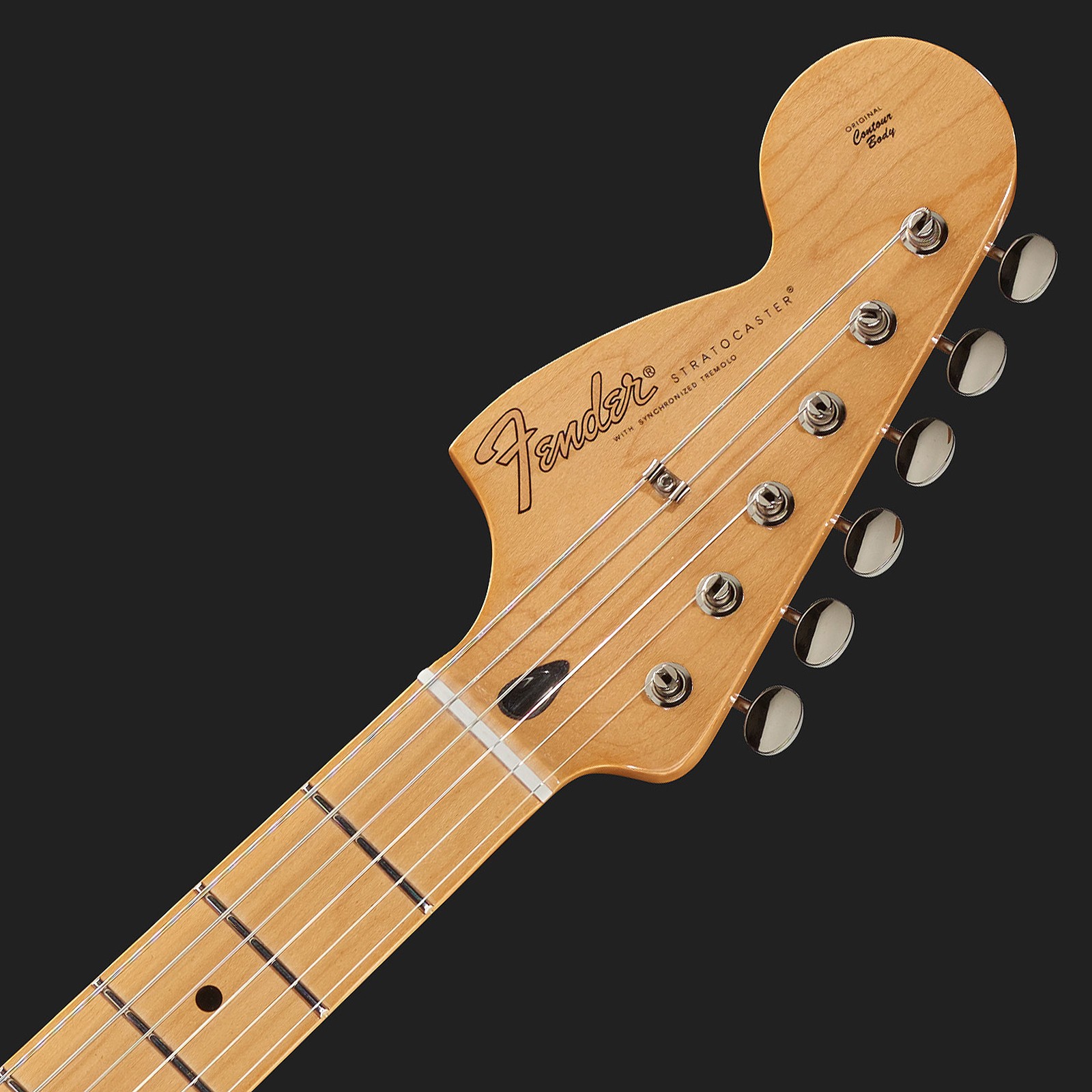 Headstock of the Fender Jimi Hendrix Strat OWH electric guitar