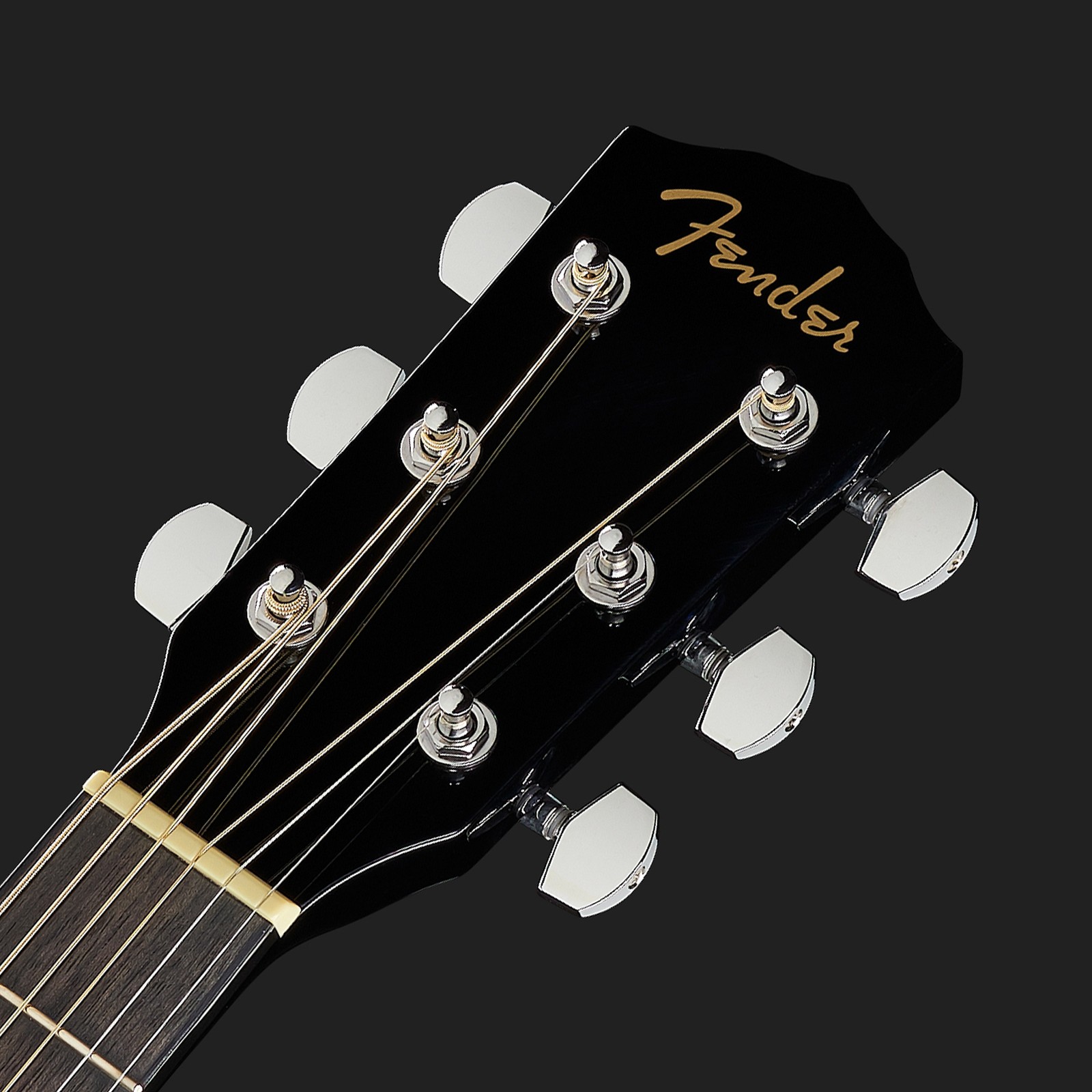 Black Fender acoustic guitar
