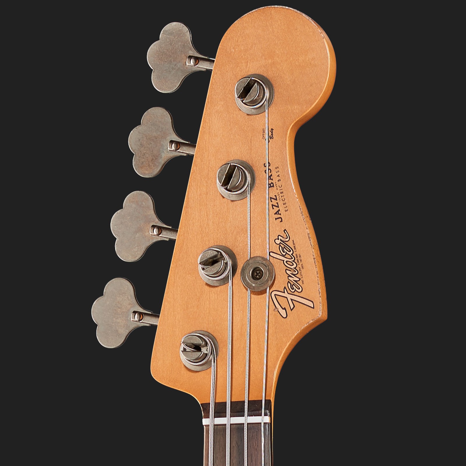 Fender Flea Signature Bass RDWRN SHP, detailed view of headstock