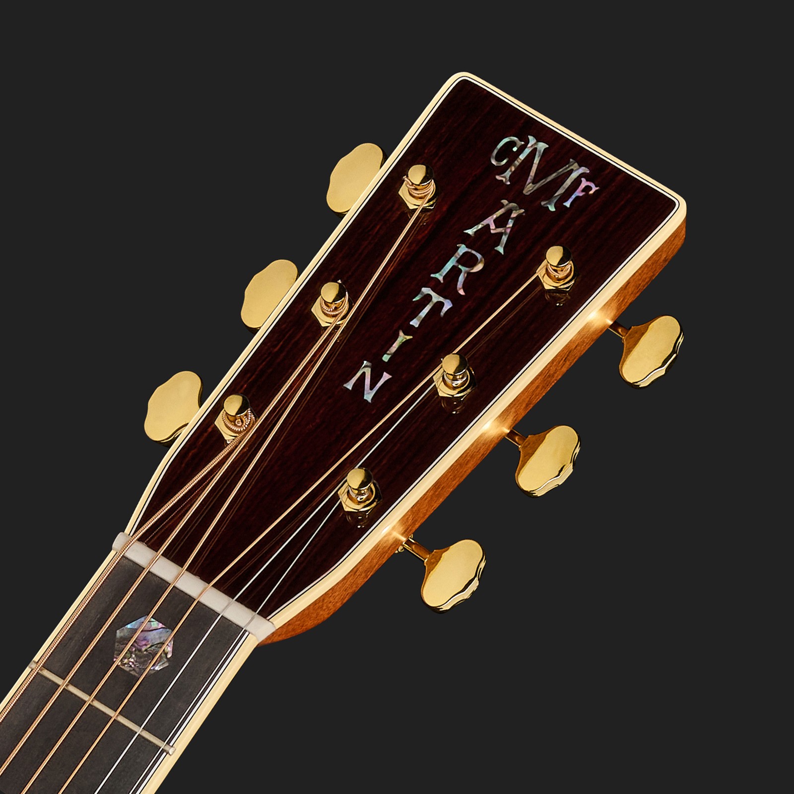 Kopfplatte der Martin Guitar J40 Westerngitarre