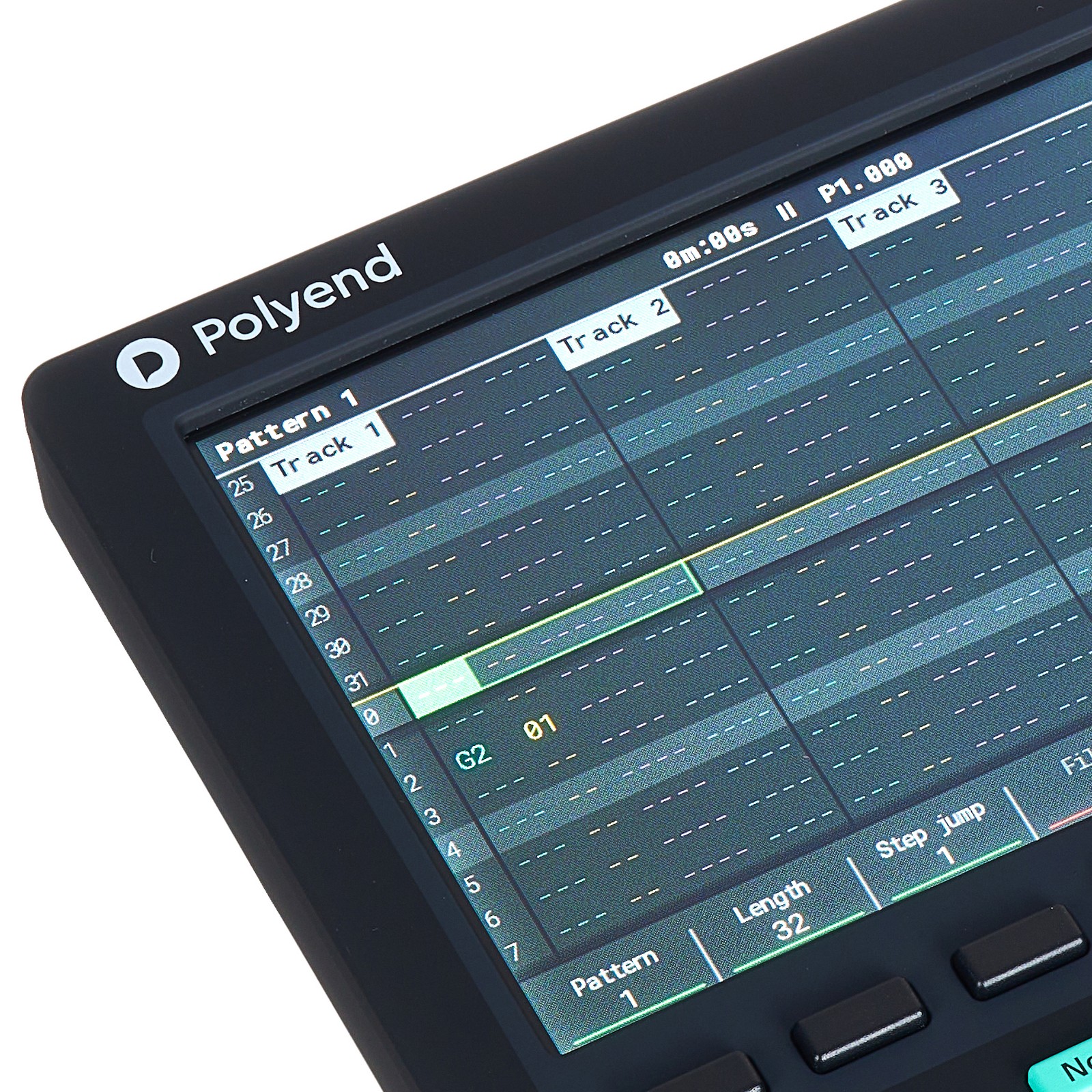 Polyend Tracker Mini, display