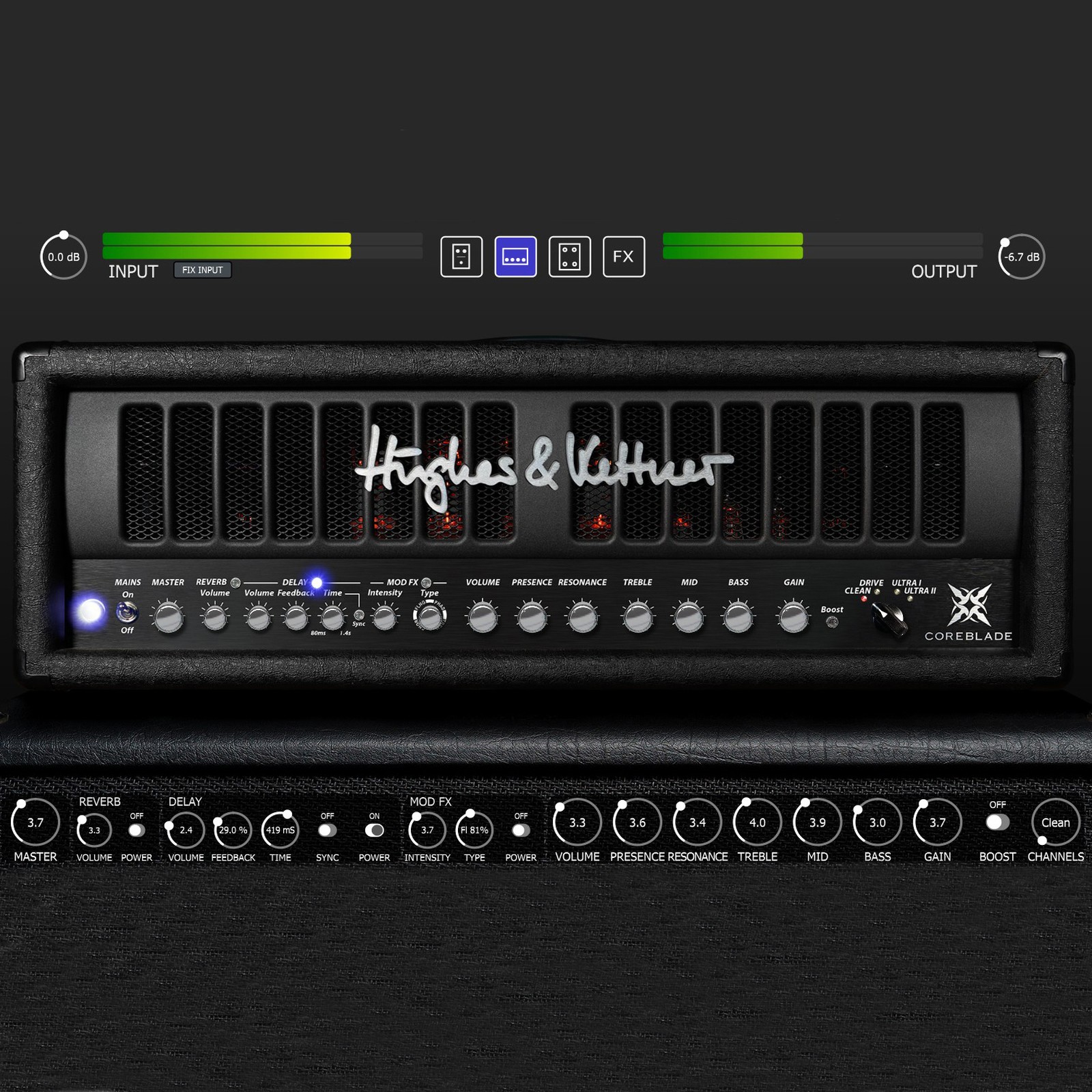 Hughes & Kettner Coreblade Amp Simulation Software