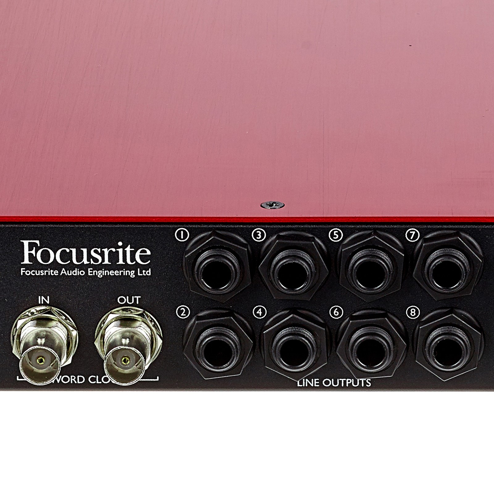 Ausgänge auf der Rückseite des Focusrite Scarlett OctoPre Dynamic