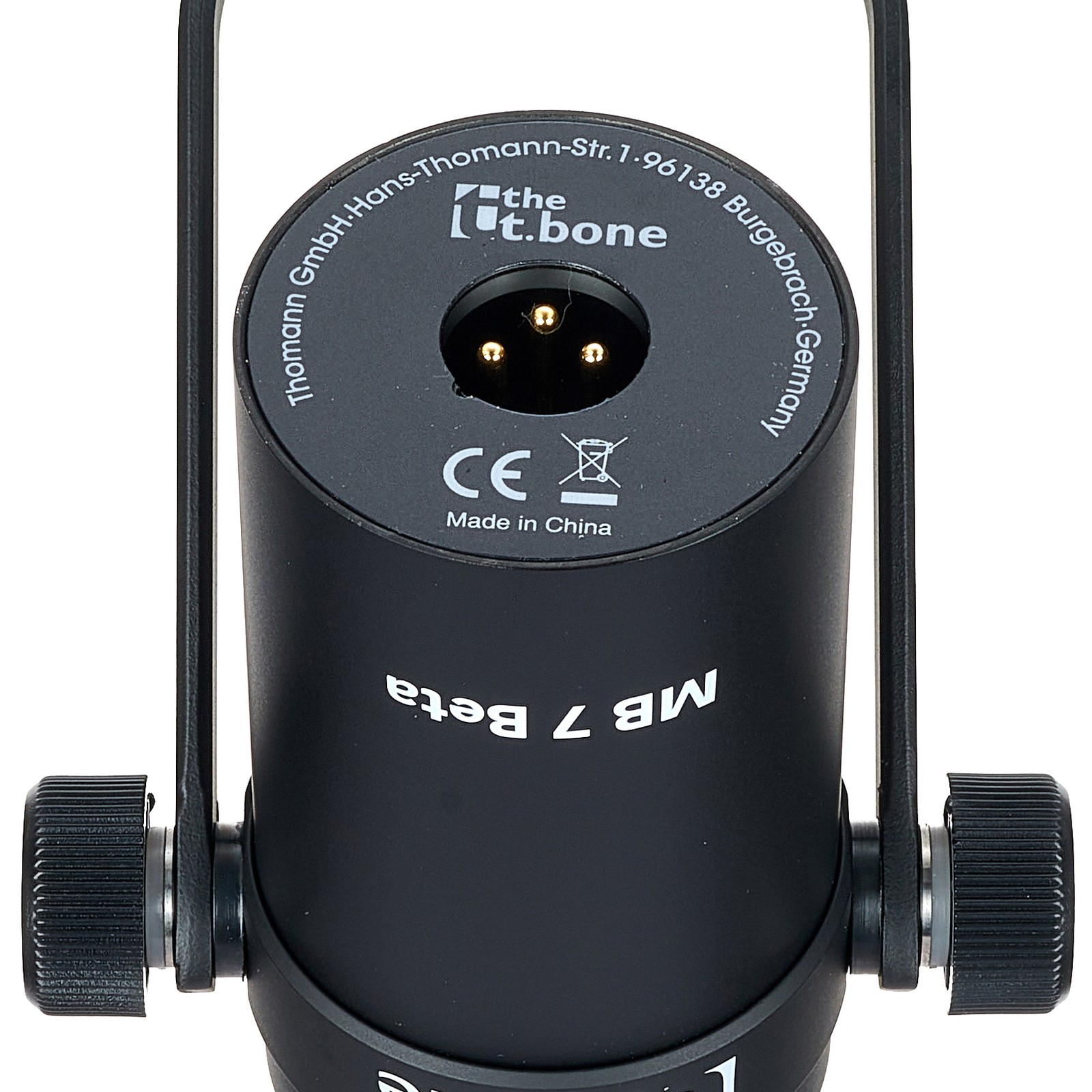 XLR connection on the t.bone MB 7 Beta dynamic broadcast microphone