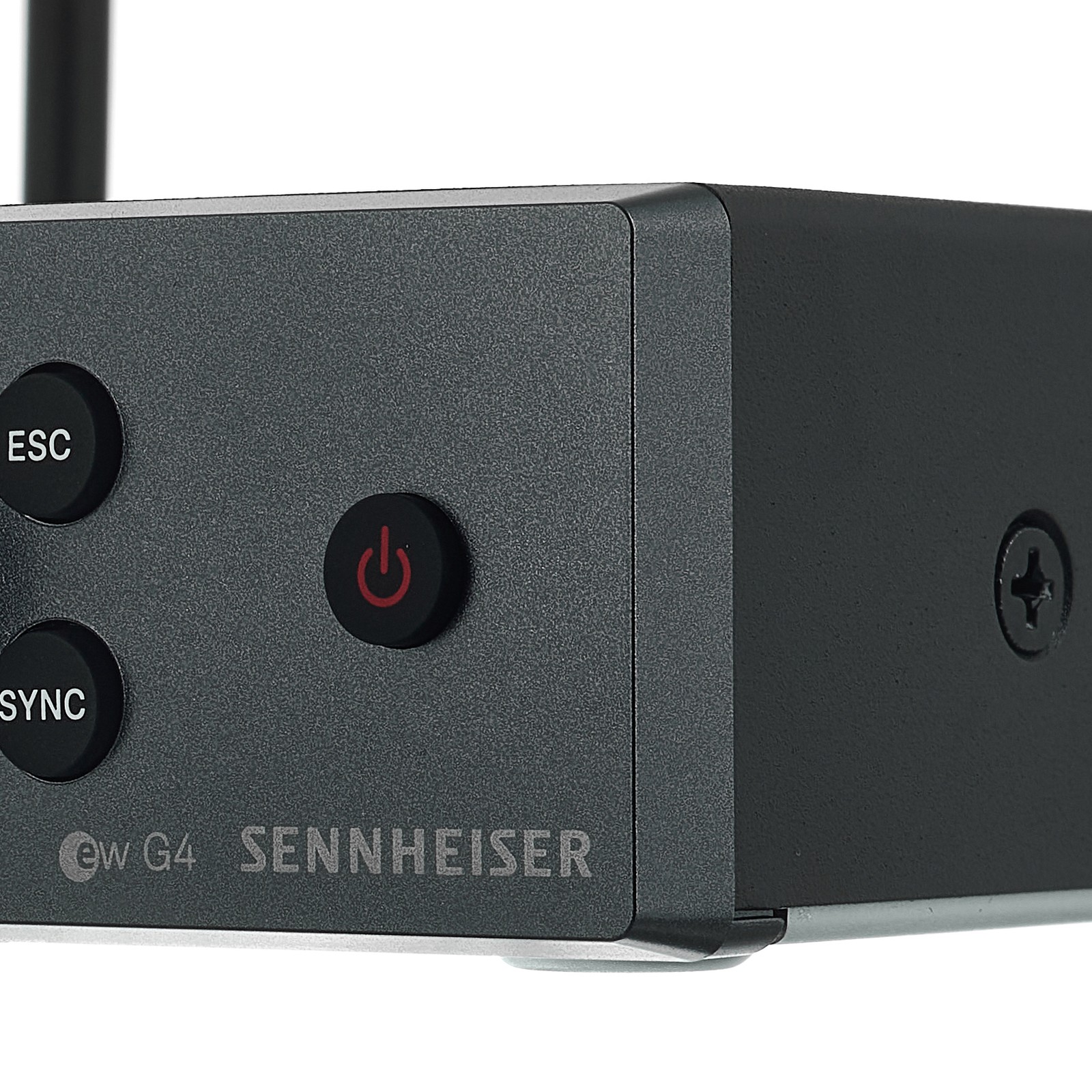 Face avant du Sennheiser SR IEM G4 avec le logo du fabricant