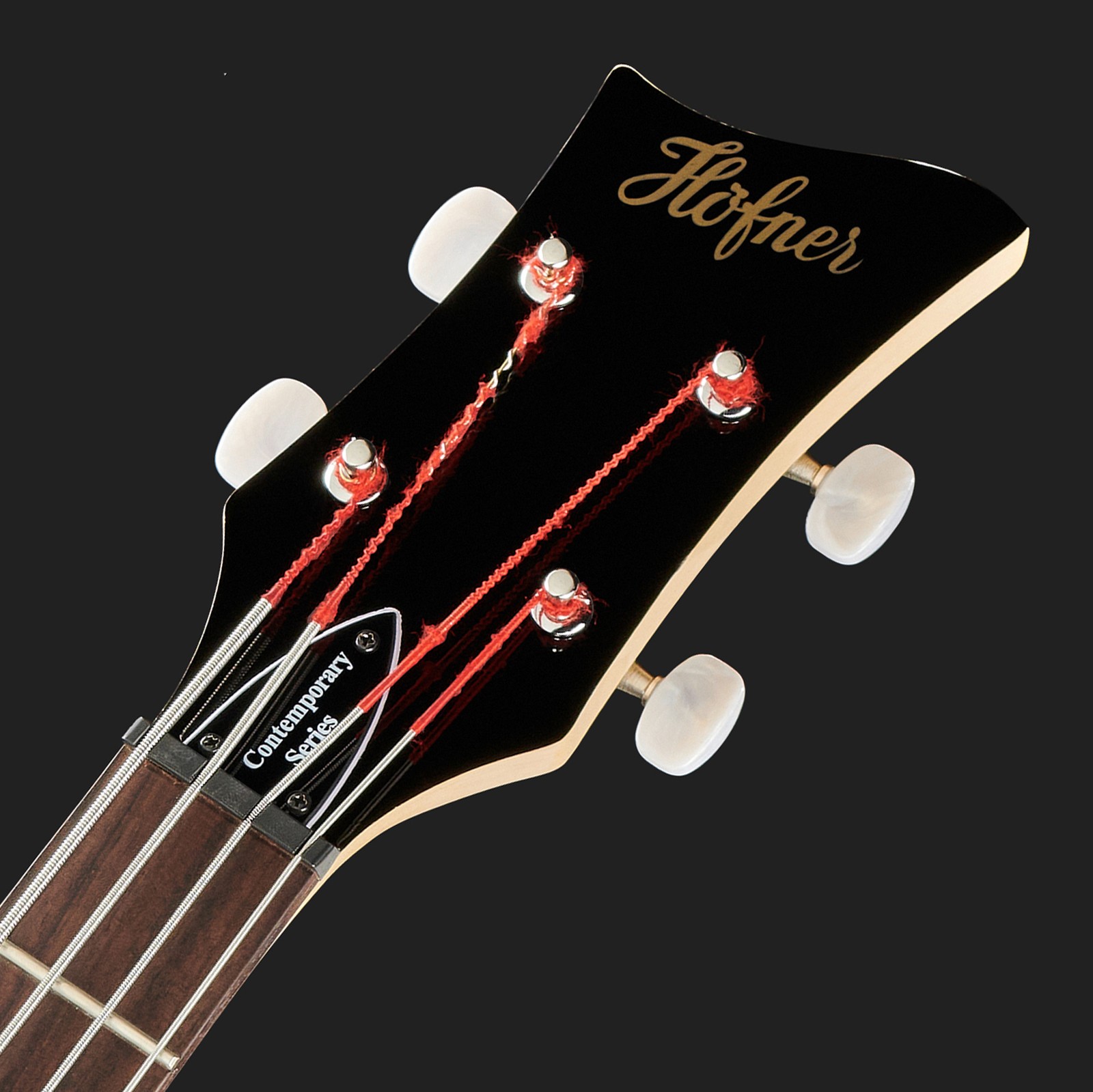 Kopfplatte des Höfner Shorty Violin Bass