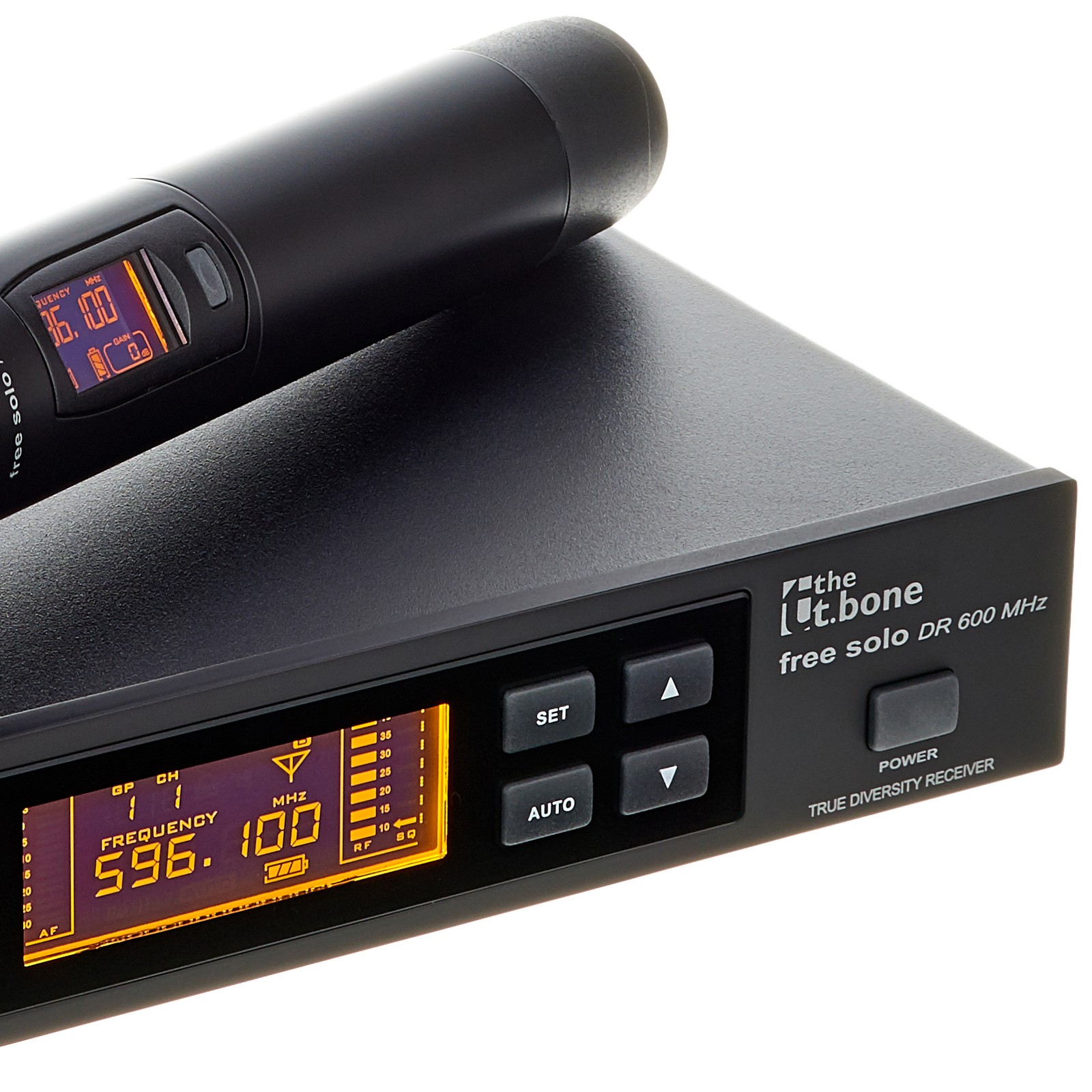 Handsender und Empfänger des the t.bone free solo HT 600 MHz 