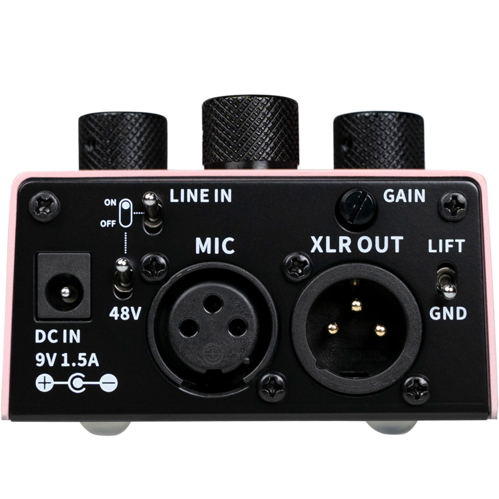 Connections on the rear of the Mooer MVP1 Autuner