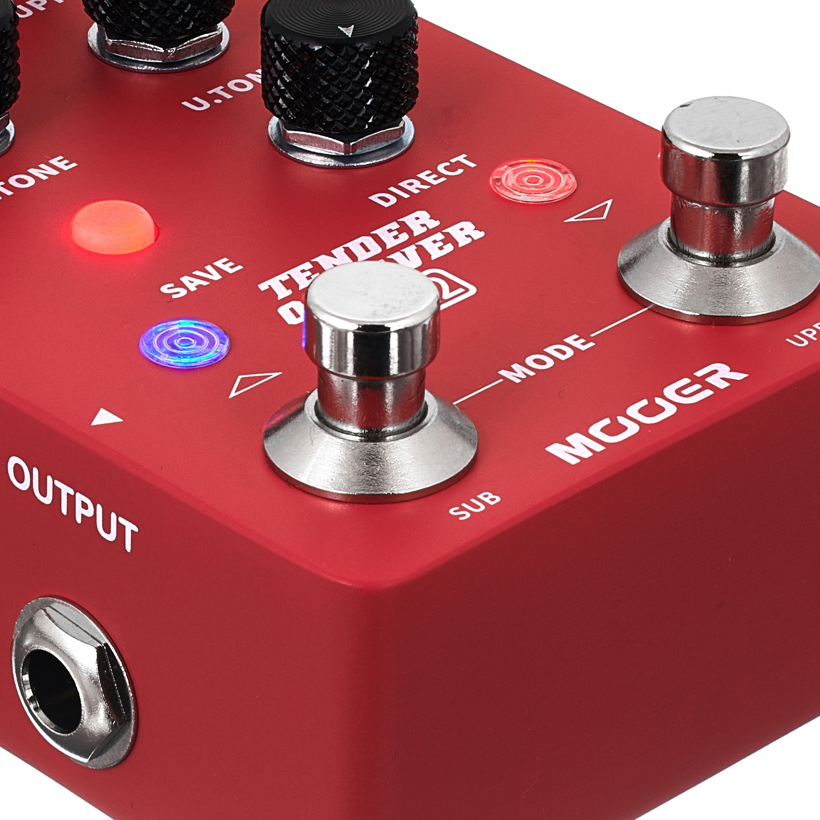 Footswitches of the Mooer Tender Octaver X2