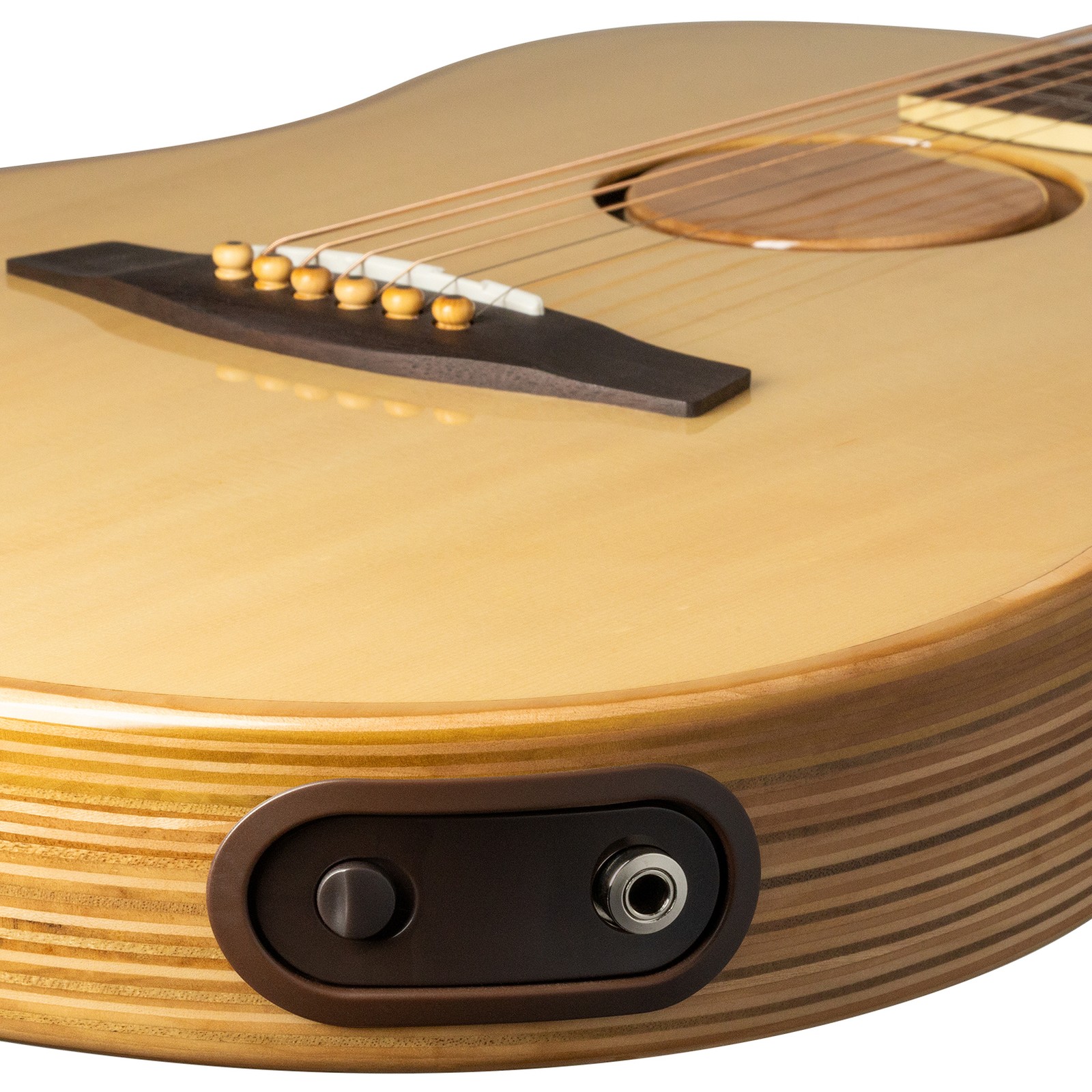 Buchse der L.R.Baggs AEG 1 E- Acoustic E Natural Westerngitarre