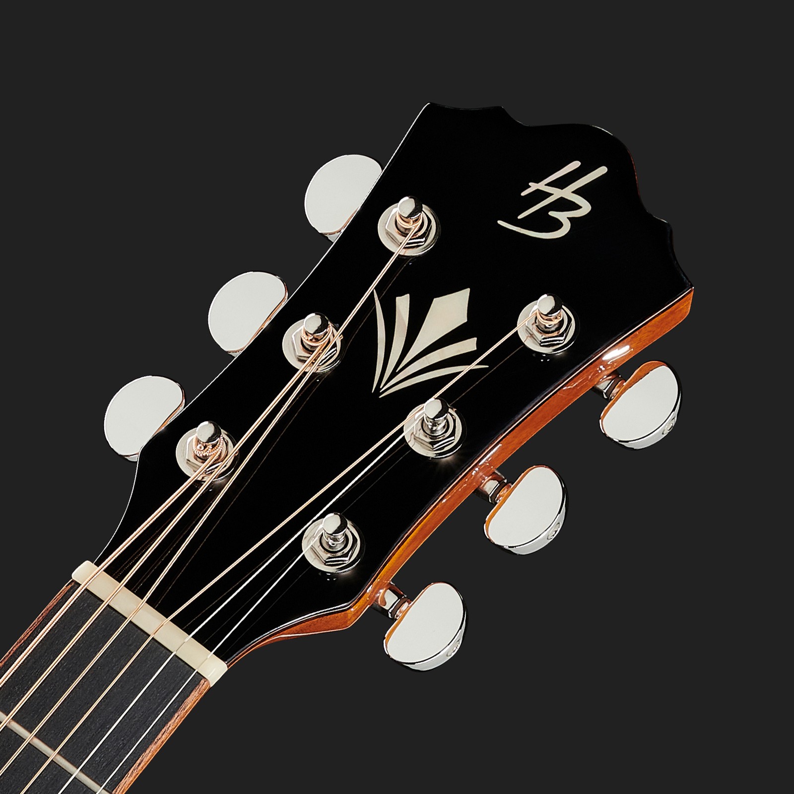 Kopfplatte der Harley Benton CLC-650SM-CE, Akustikgitarre aus Massivholz