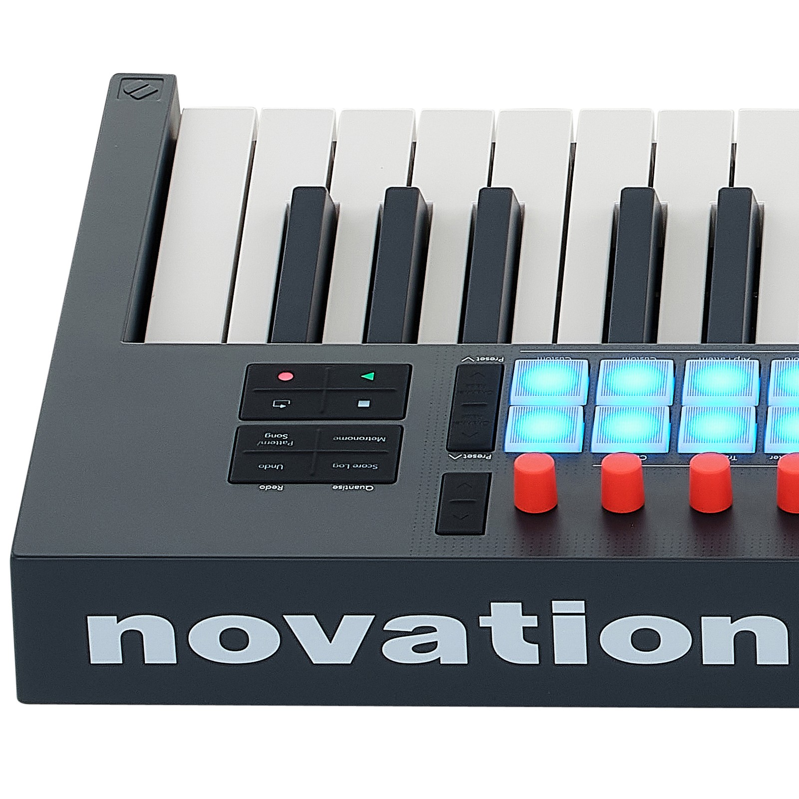 Log auf der Rückseite des Novation FLkey 2 49