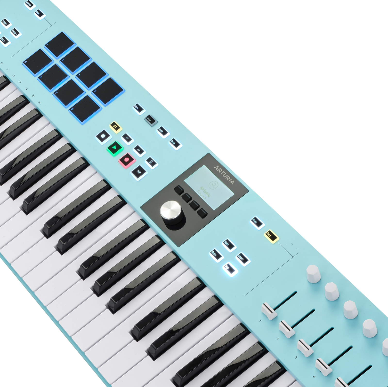 Bildschirm des Arturia KeyLab Essential 61 MK3 Aquamarine