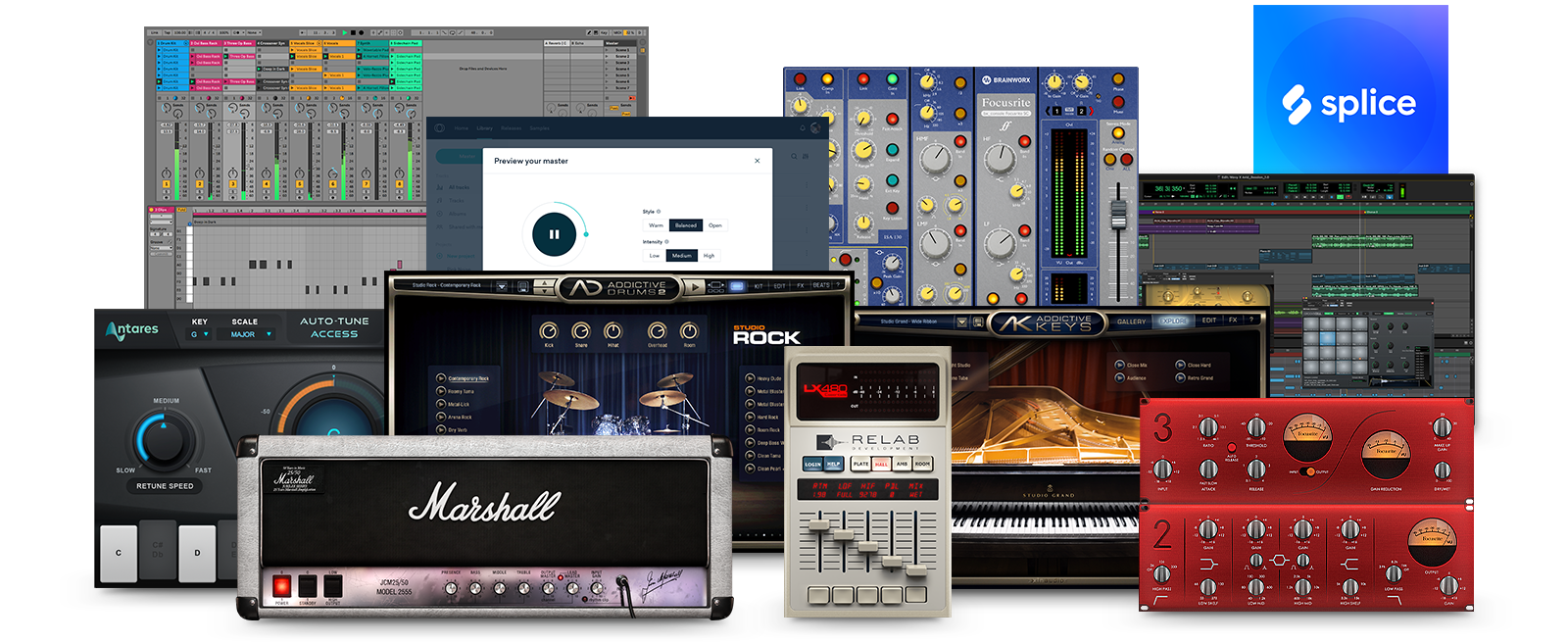 Darstellung verschiedener Programme des Hitmaker expansion software bundles